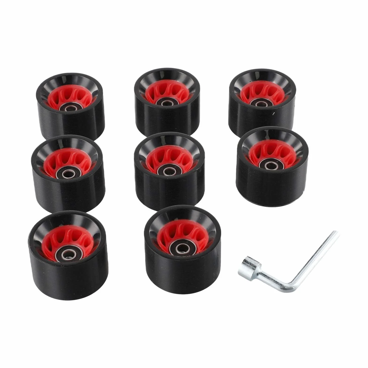 Ruedas de patinaje QUAD poliuretano 58 mm diámetro doble ancho Juego de 8