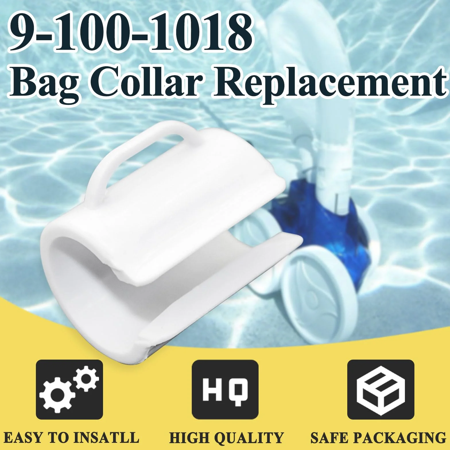 4 collares de repuesto para bolsas de limpieza de piscinas 9-100-1018 para 180 280 360 380