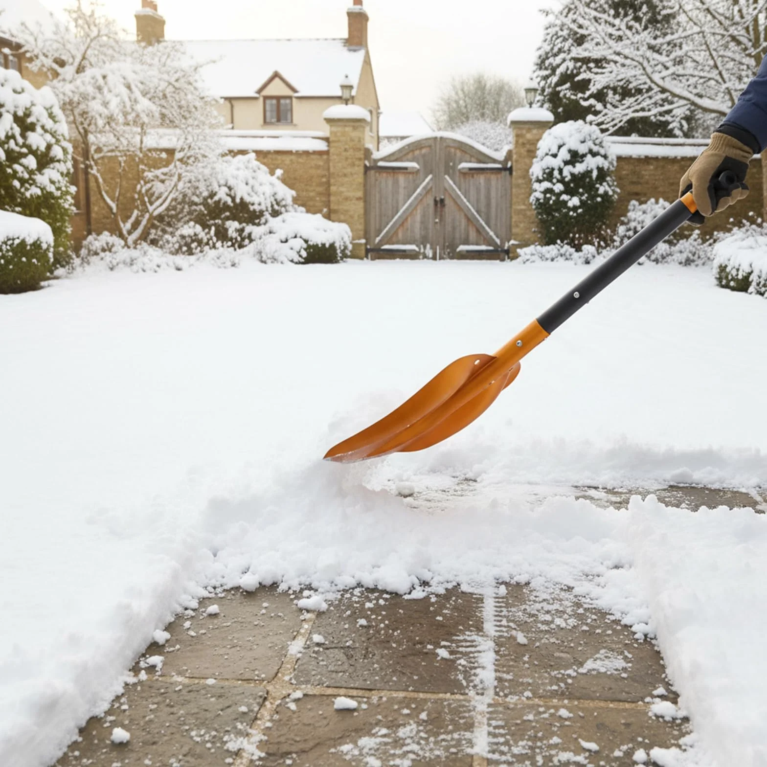 Pala de nieve plegable de aluminio portátil para emergencias y senderismo