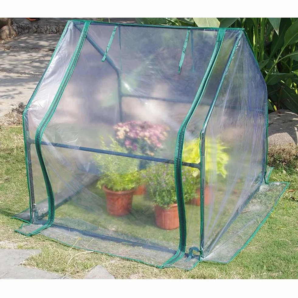 Invernadero de túnel, Invernadero Vegetal extraíble Cubierta de PVC Impermeable Estructura de Acero Resistente Cobertizo de Aislamiento de Plantas para Cultivar hortalizas y Flores