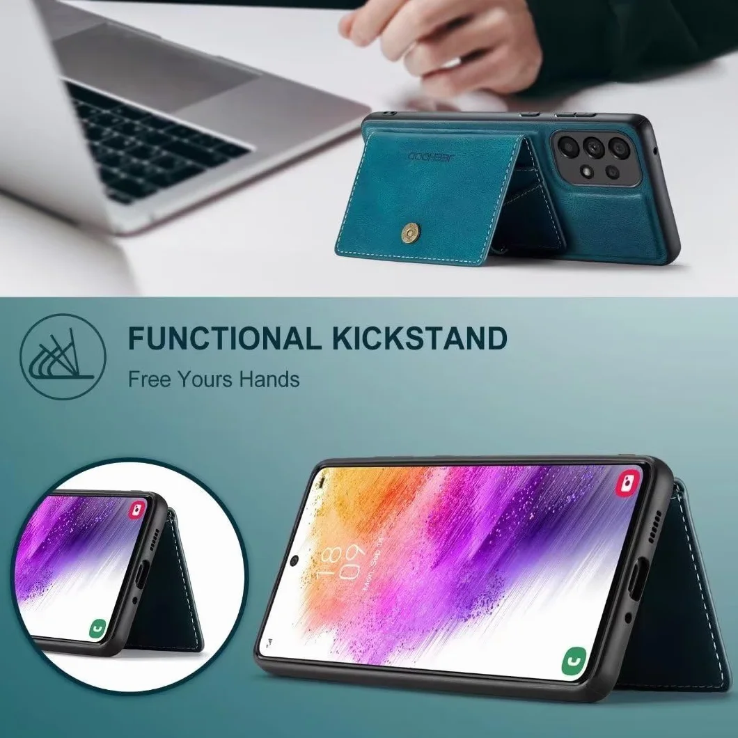 Funda Samsung Galaxy S21 con Ranuras para Tarjetas Cierre Magnético Soporte Protección Completa Cuero PU Flip Wallet