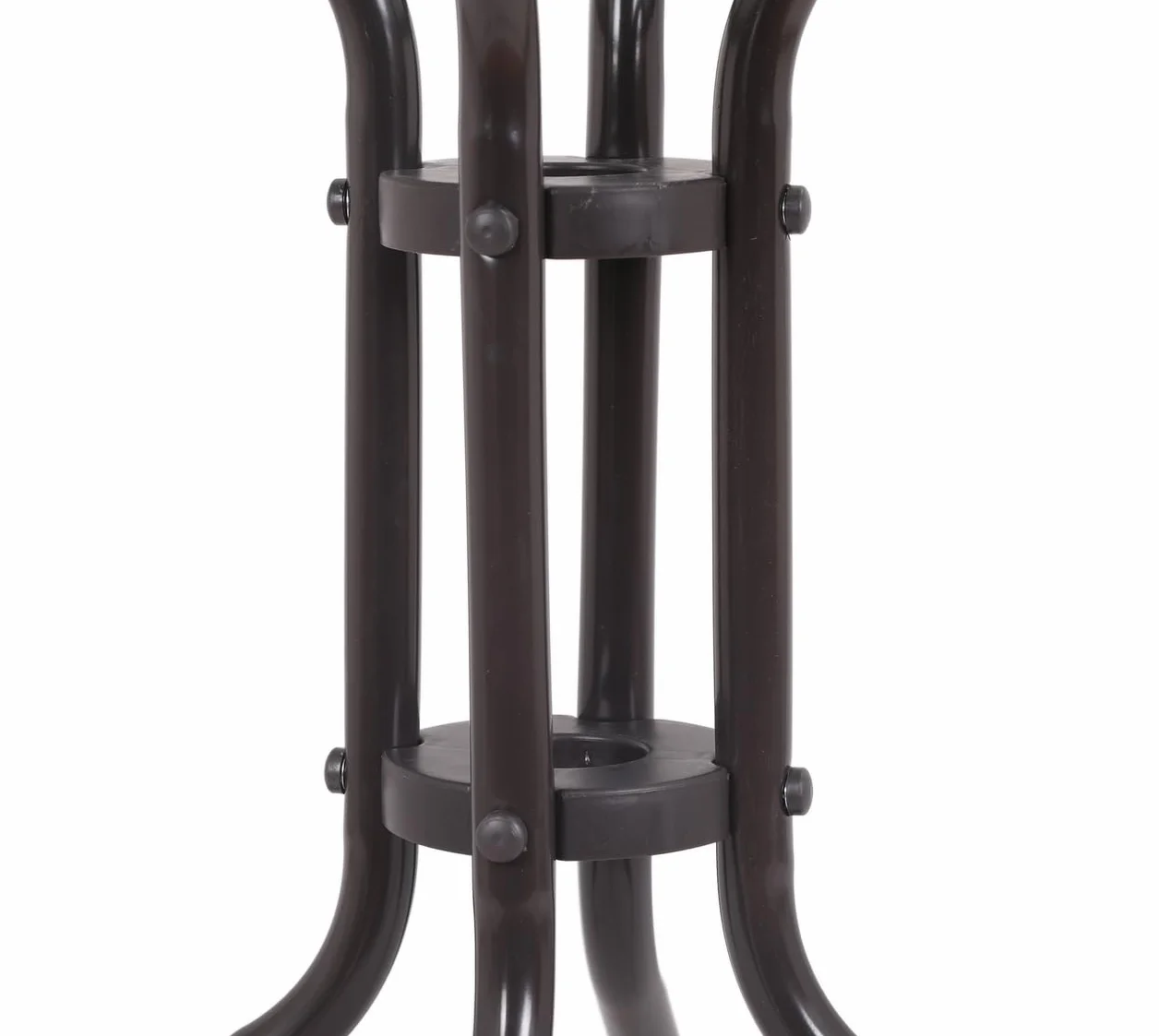 Mesa Bistró Plegable Acero Recubrimiento Polvo Vidrio Templado 60x70 cm Marrón Exterior