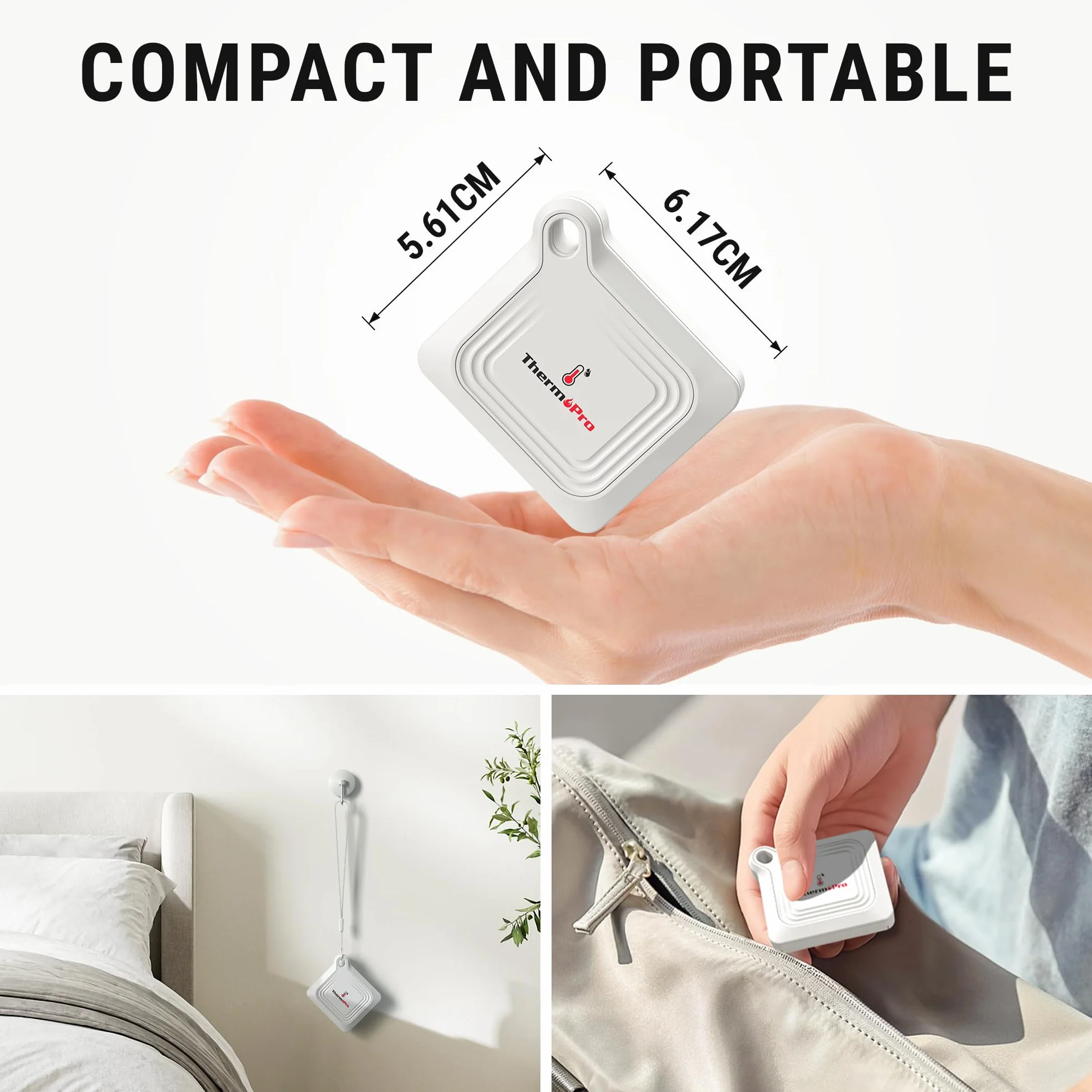ThermoPro TempPro TP351 Higrómetro Bluetooth 80M Termómetro Interior Humedad Digital con APP