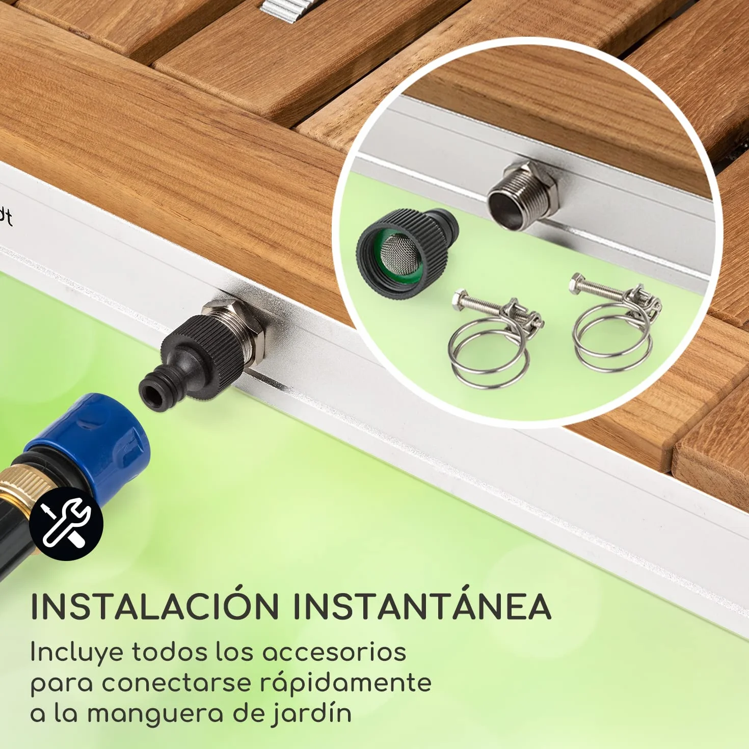 Blumfeldt Ducha Portatil Exterior Kit Camping Aluminio Resistente Agua UV Heladas 4m Altura Regulable