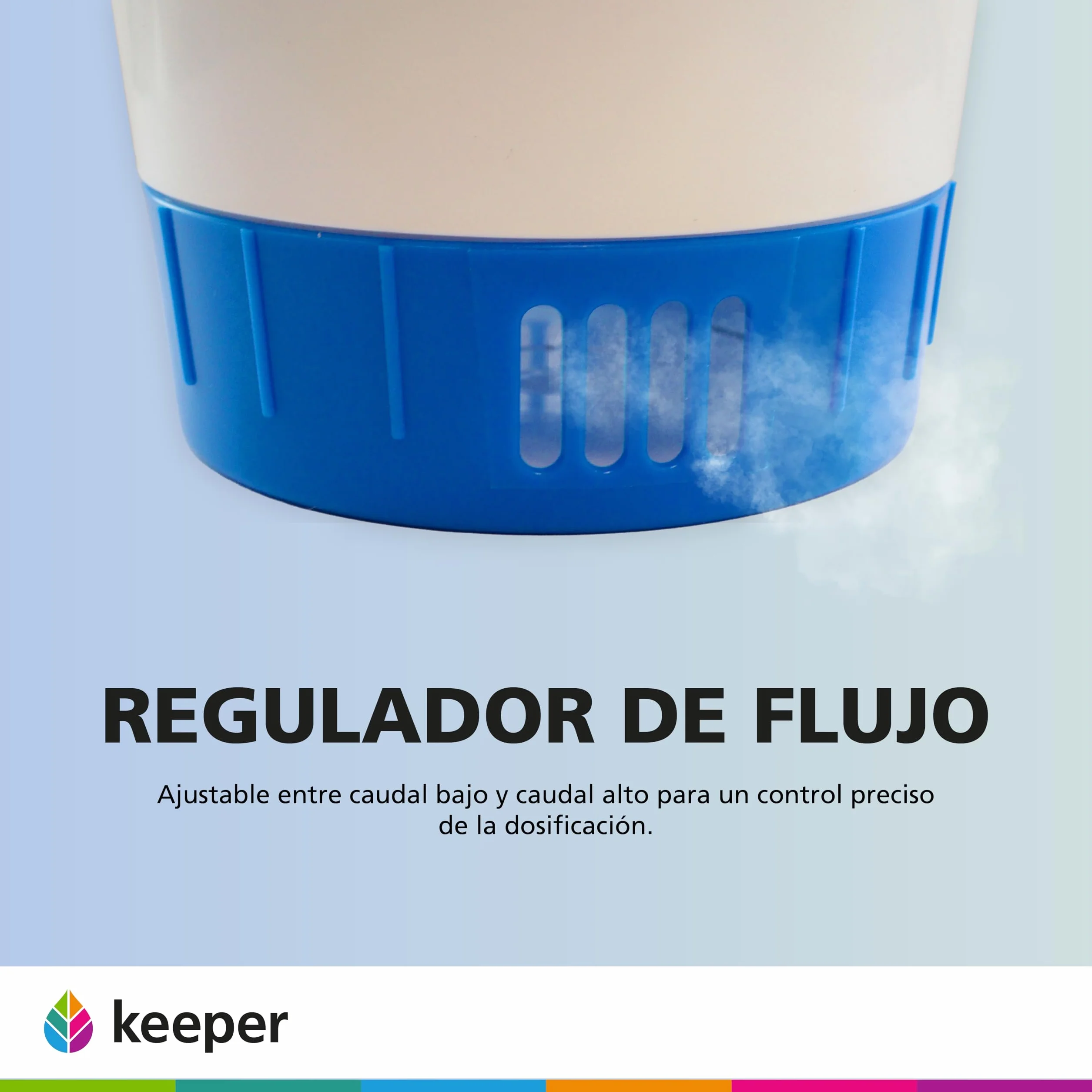 dispensador de Cloro Piscina Flotante - Dosificador Ajustable, Mediano para Piscina. Capacidad para Pastillas de 200 g. Flotador para Piscinas, Spas y Jacuzzis. Fabricado en España