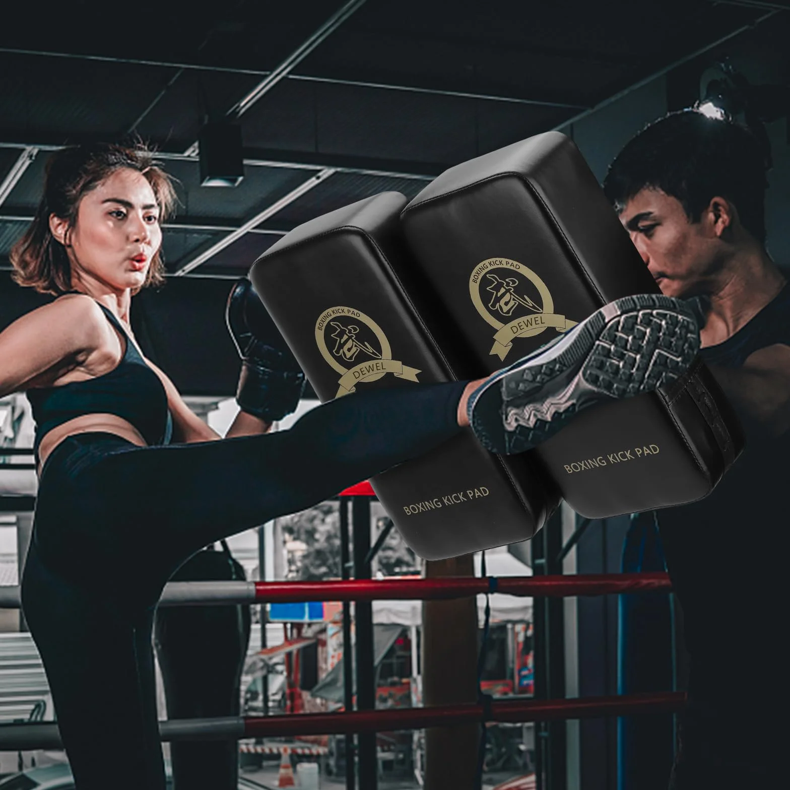 DEWEL Paos Boxeo Entrenamiento Manoplas Curvada Golpes Almohadillas Impacto MMA Muay Thai Kickboxing
