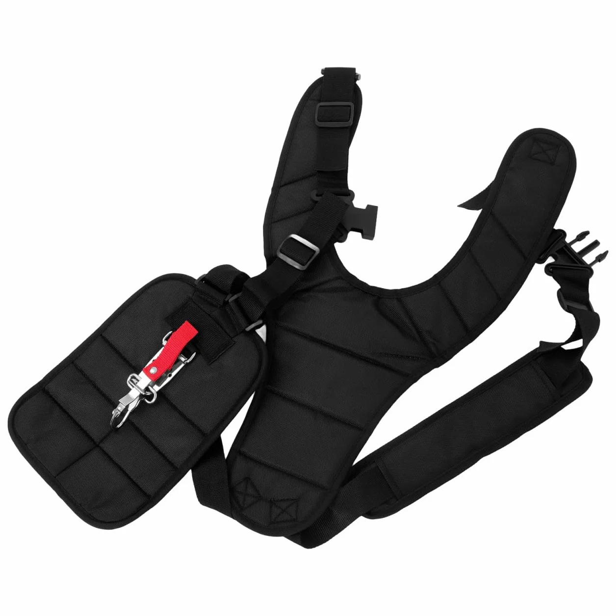 GANAZONO Arnés para Desbrozadora Acolchado Doble Hombro para Jardinería Ajustable Hebilla Resistente de Nailon para Corte de Césped y Mantenimiento Exterior