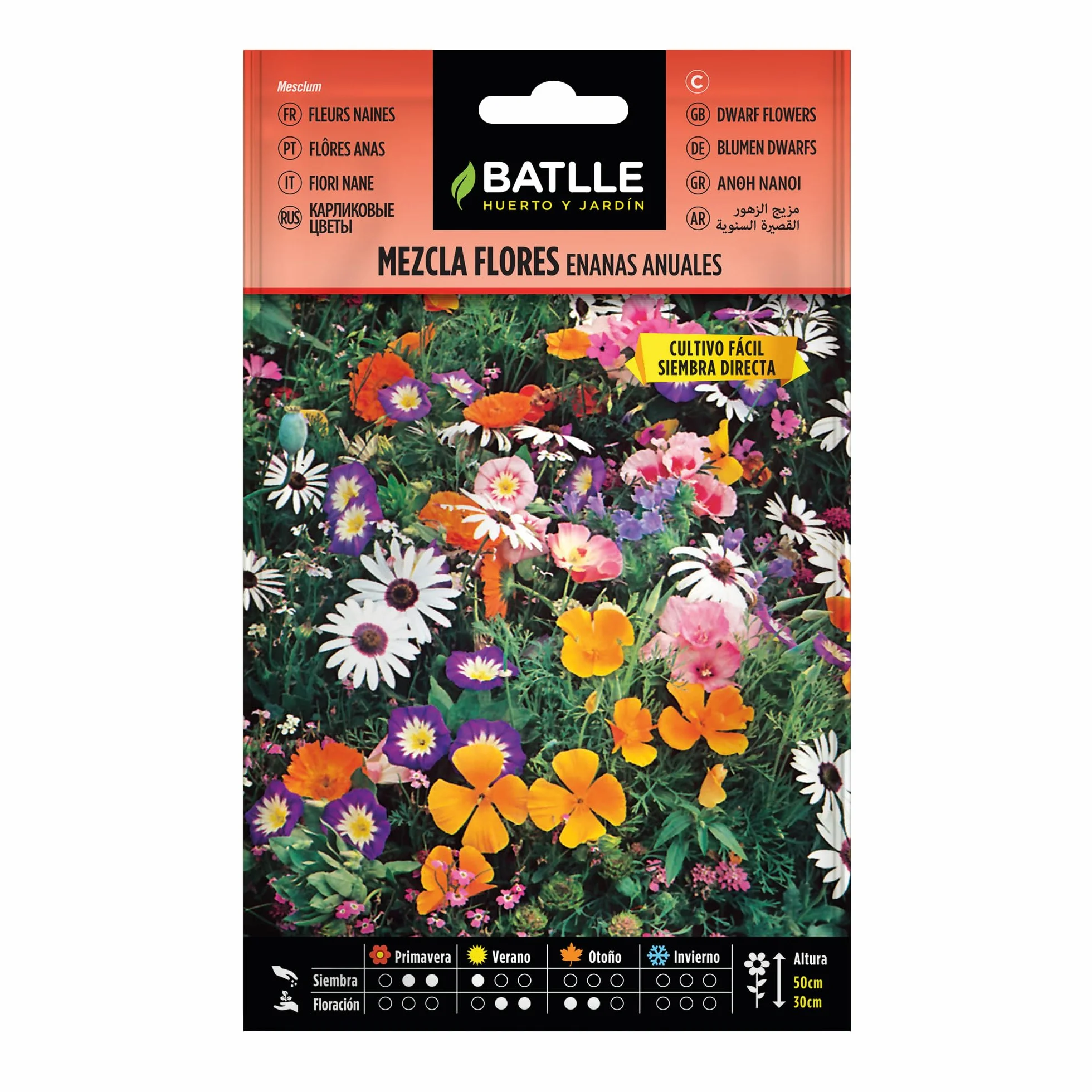 Semillas Batlle Mezcla Flores ENANAS anuales, Multicolor
