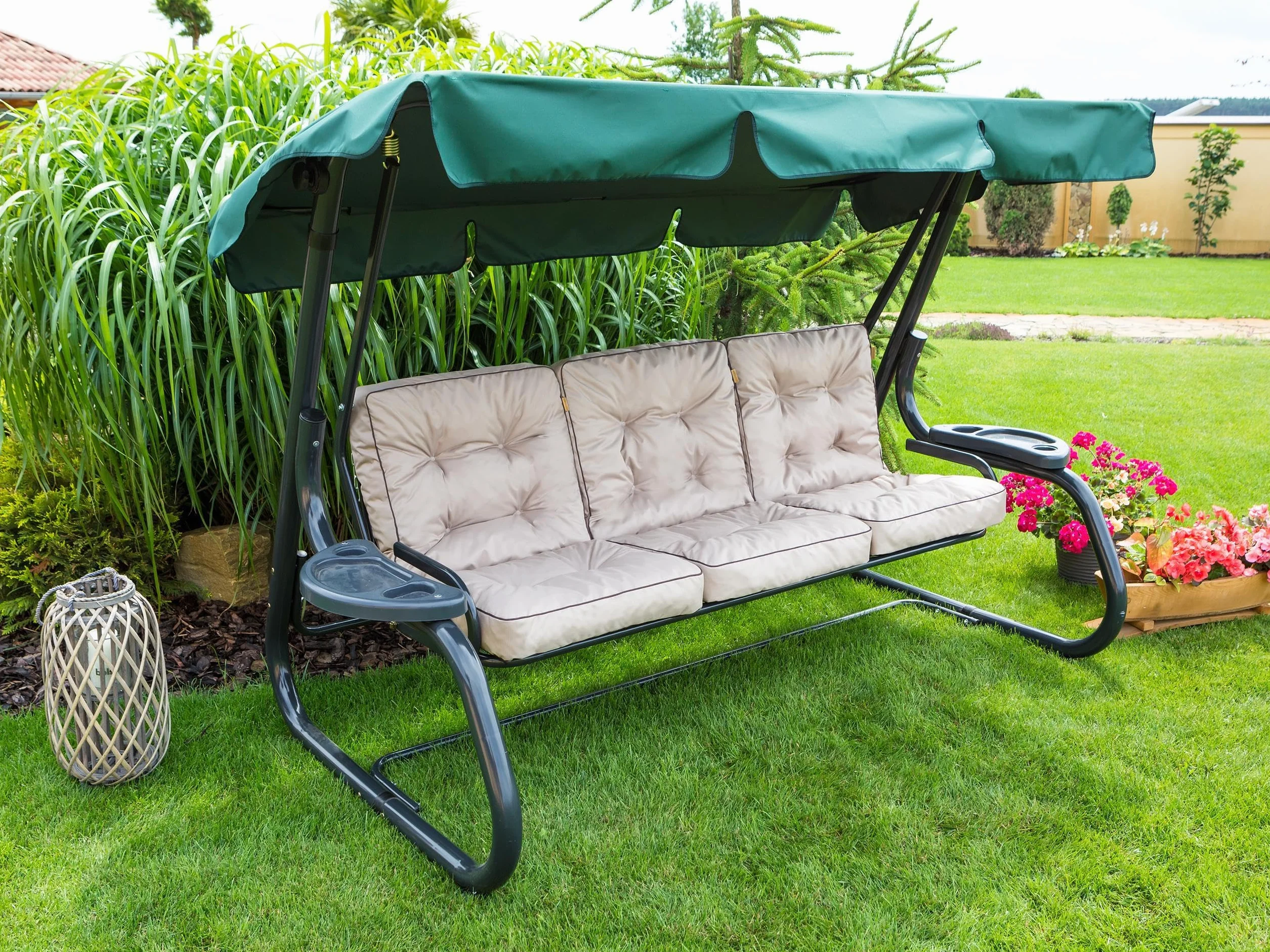 Cojín para Banco de Jardín Impermeable 150 cm (3x50) Beige