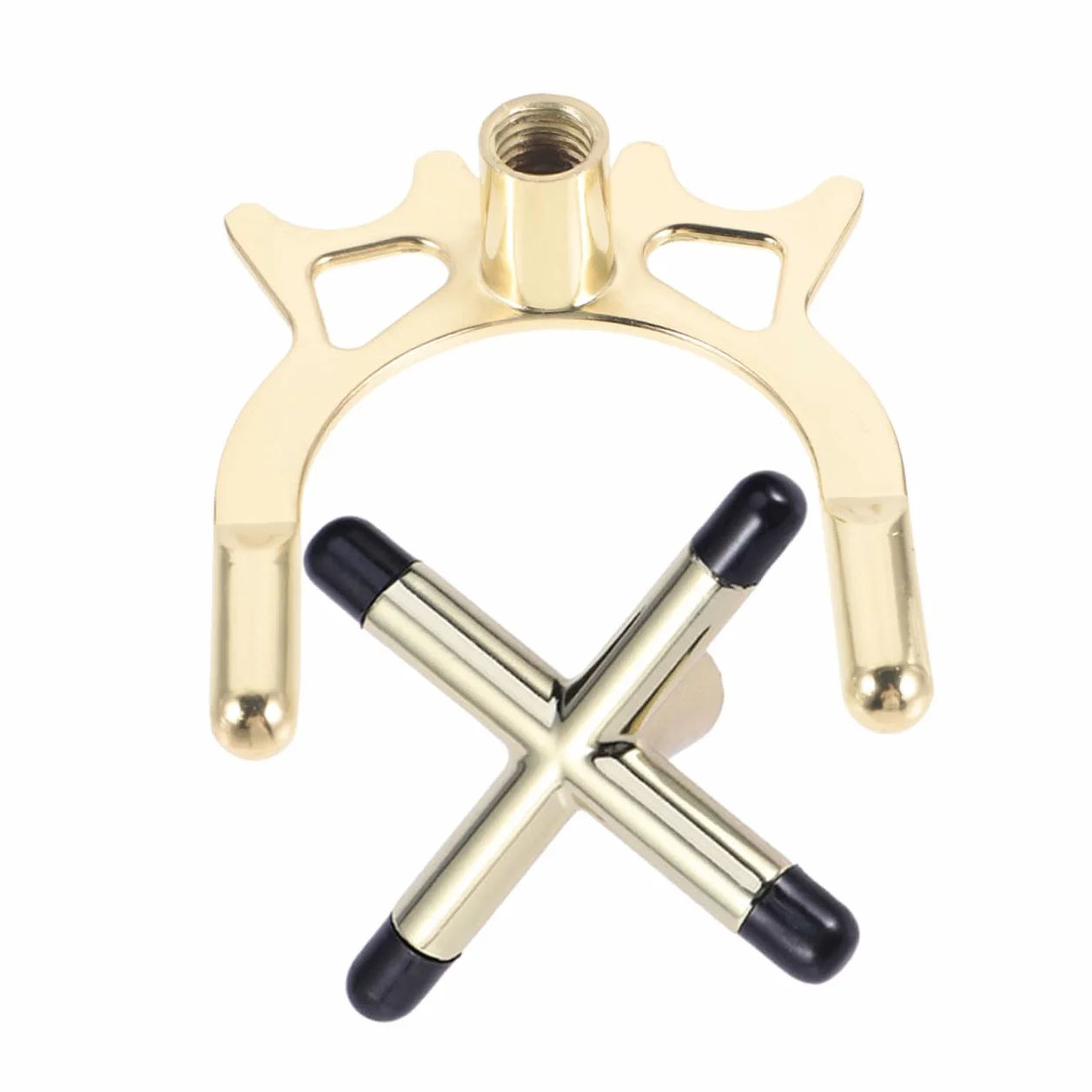Soporte para Tacos de Billar Metal Cobre, Diseño Cruzado Antideslizante 2 Piezas