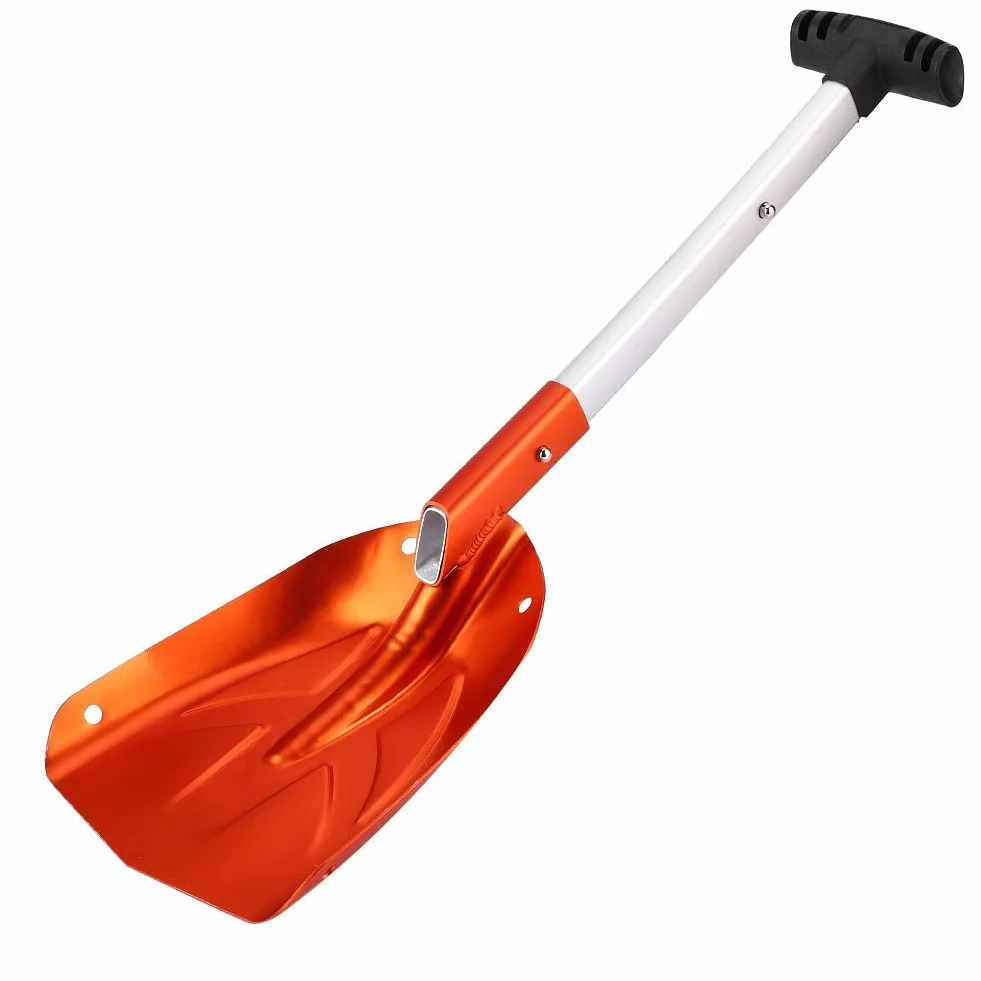 Pala de Nieve de Aleación de Aluminio Antideslizante, Longitud Telescópica 44 cm para Jardín
