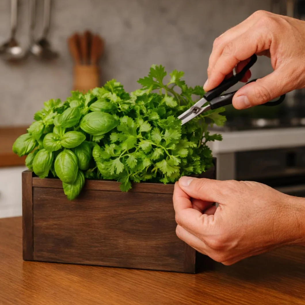 Kit Cultivo Hierbas Aromáticas Caja Botánica Madera Semillas Macetas Accesorios Huerto Urbano Interior Cocina Garden Pocket