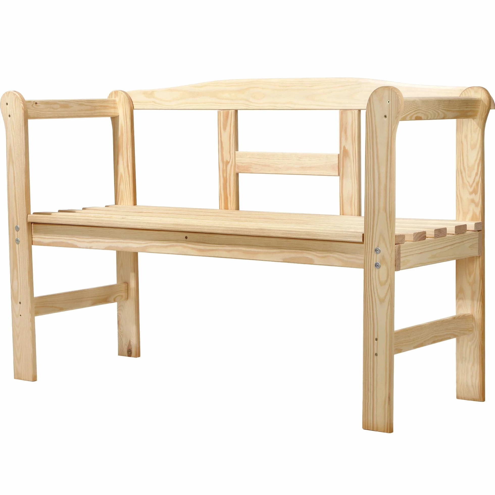 KADAX Banco de Jardín de Madera 119x44x76 cm Resistente a la Intemperie