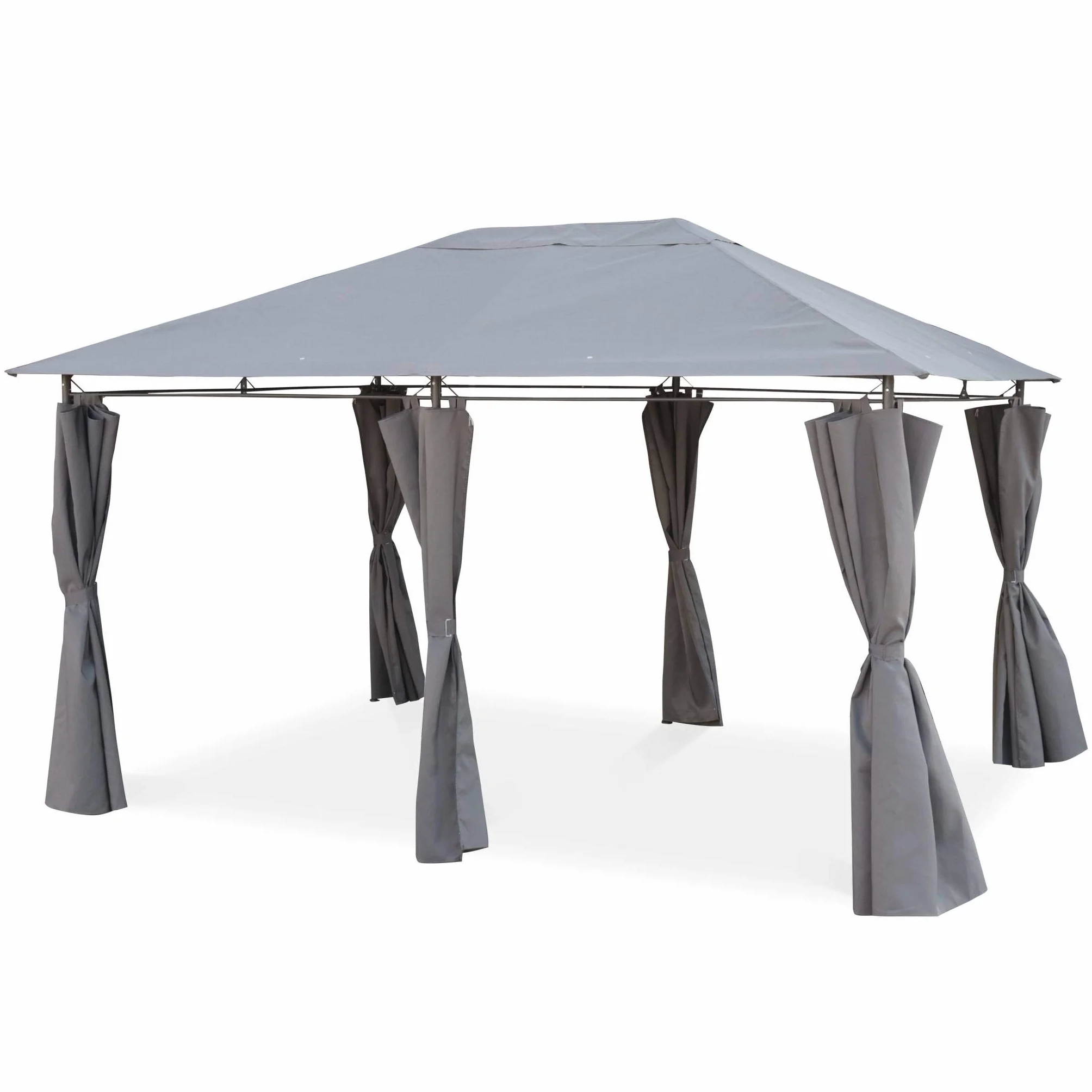Pérgola con Cortinas 3x4m Divio Gris 367x267x262 cm Alice's Garden sweeek