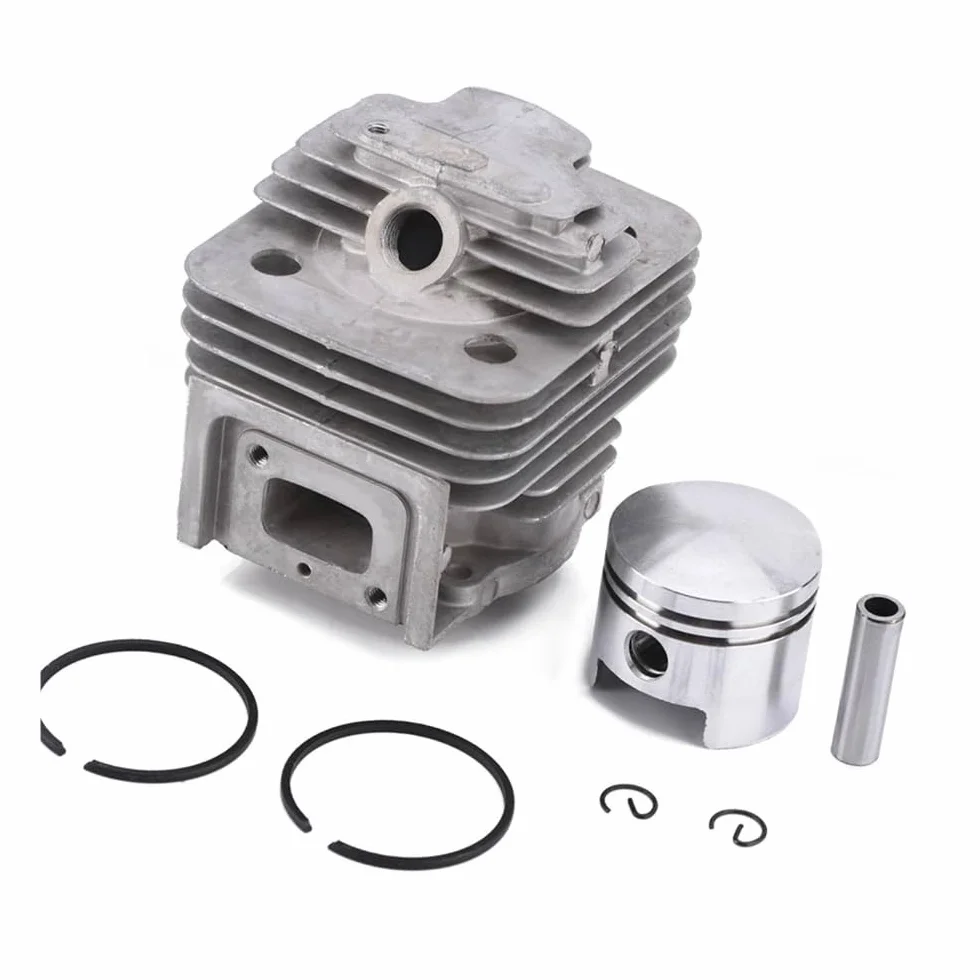 Kit de pistón de Cilindro de 44 mm, Piezas de Repuesto compatibles con Motores de cortacésped TL52 BG520, Kit de reparación Duradero y fácil de Instalar.