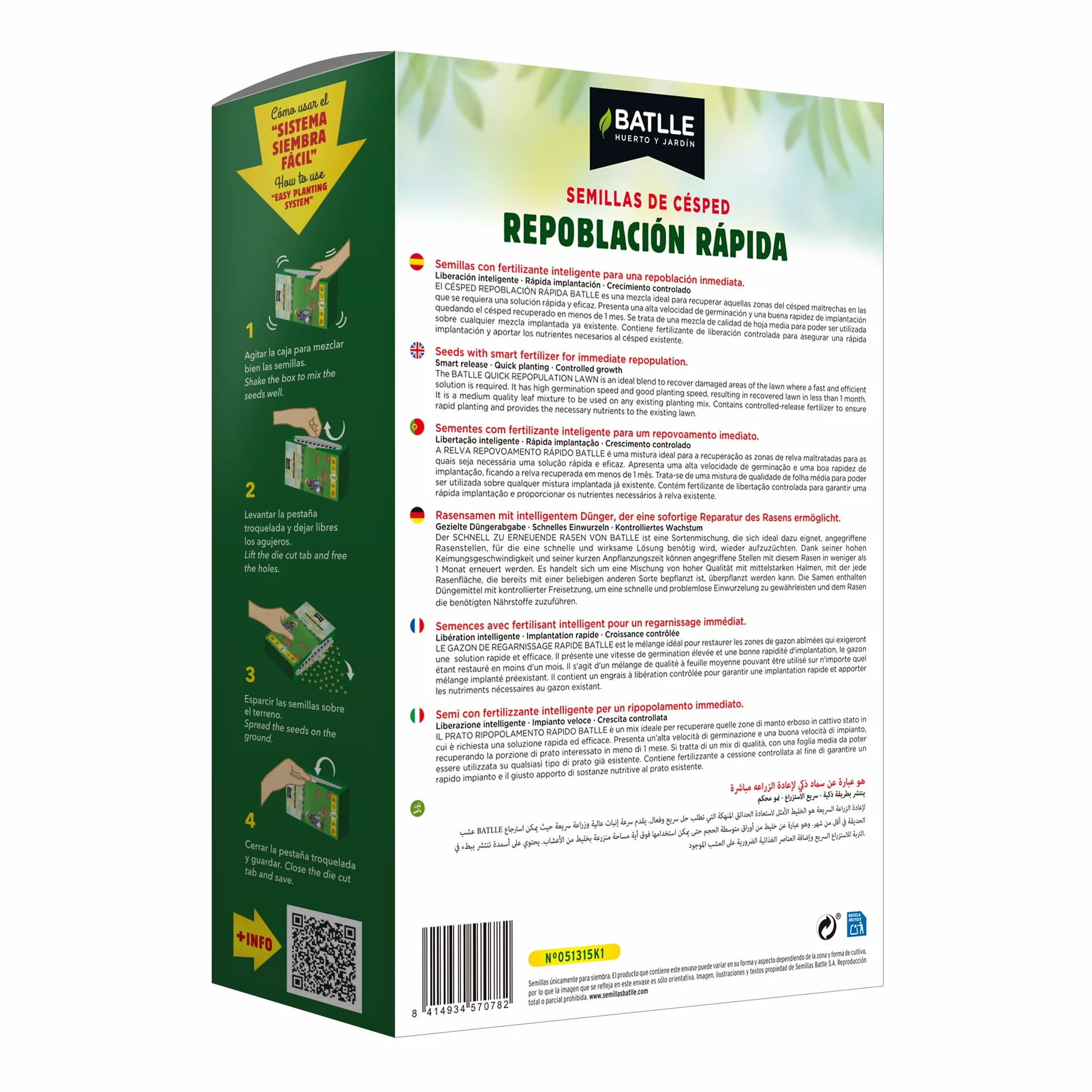 Semillas Batlle Césped Repoblación Rápida 1kg