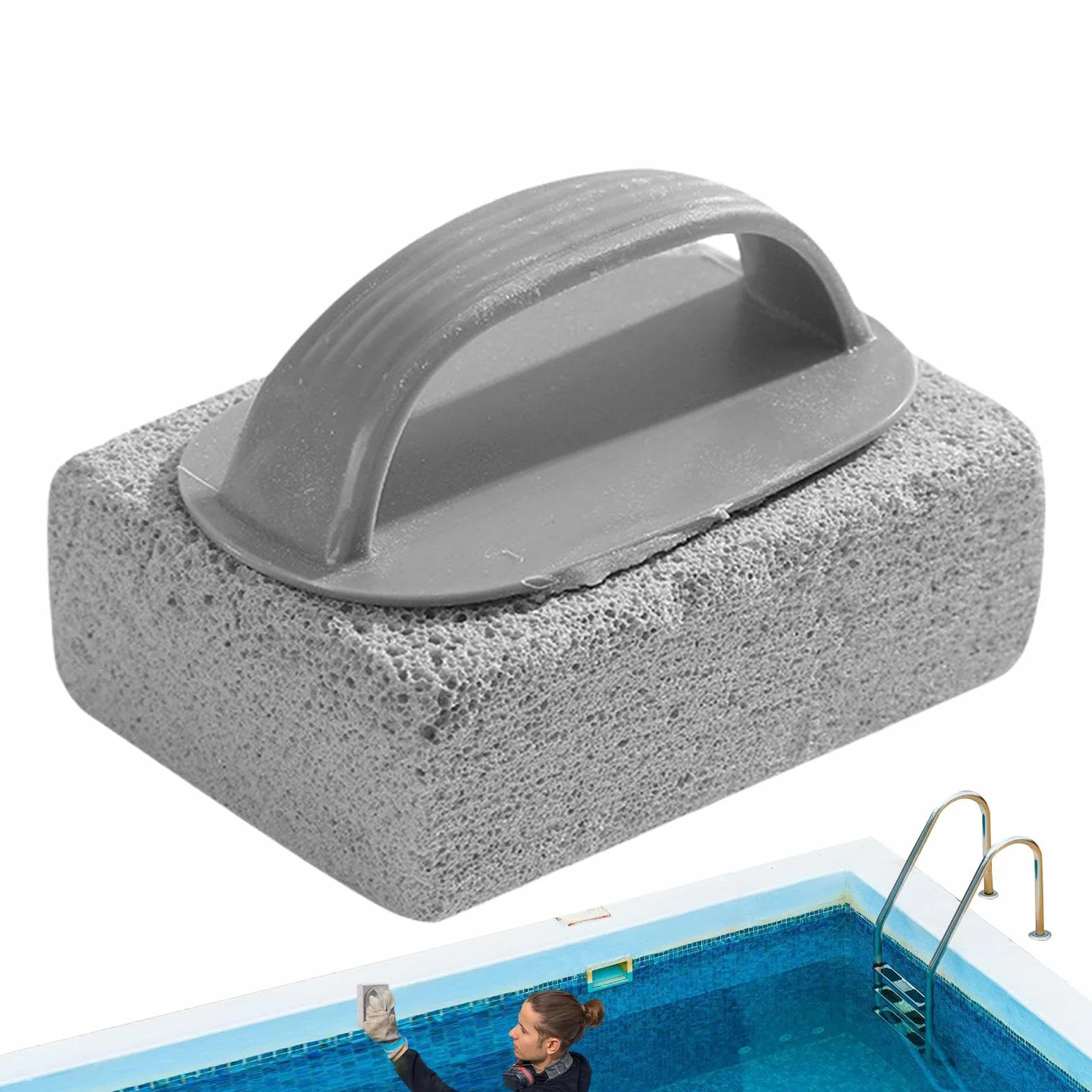bloque de piedra pómez para piscinas, limpiador de azulejos, removedor de calcio