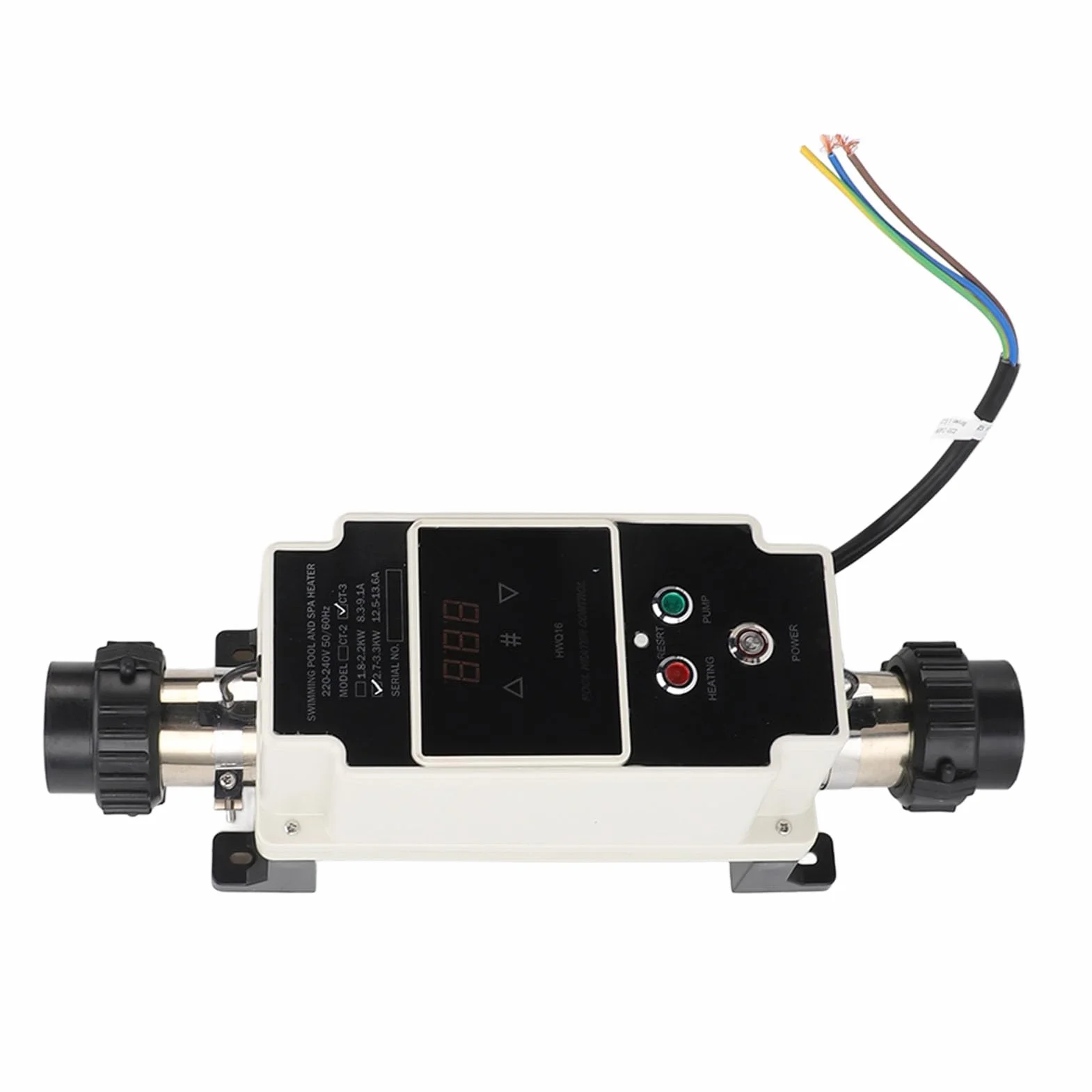 Bewinner Bomba de Calor para Piscina 230V 2.7-3.3 KW Termostato Calentador de Agua Pantalla Digital