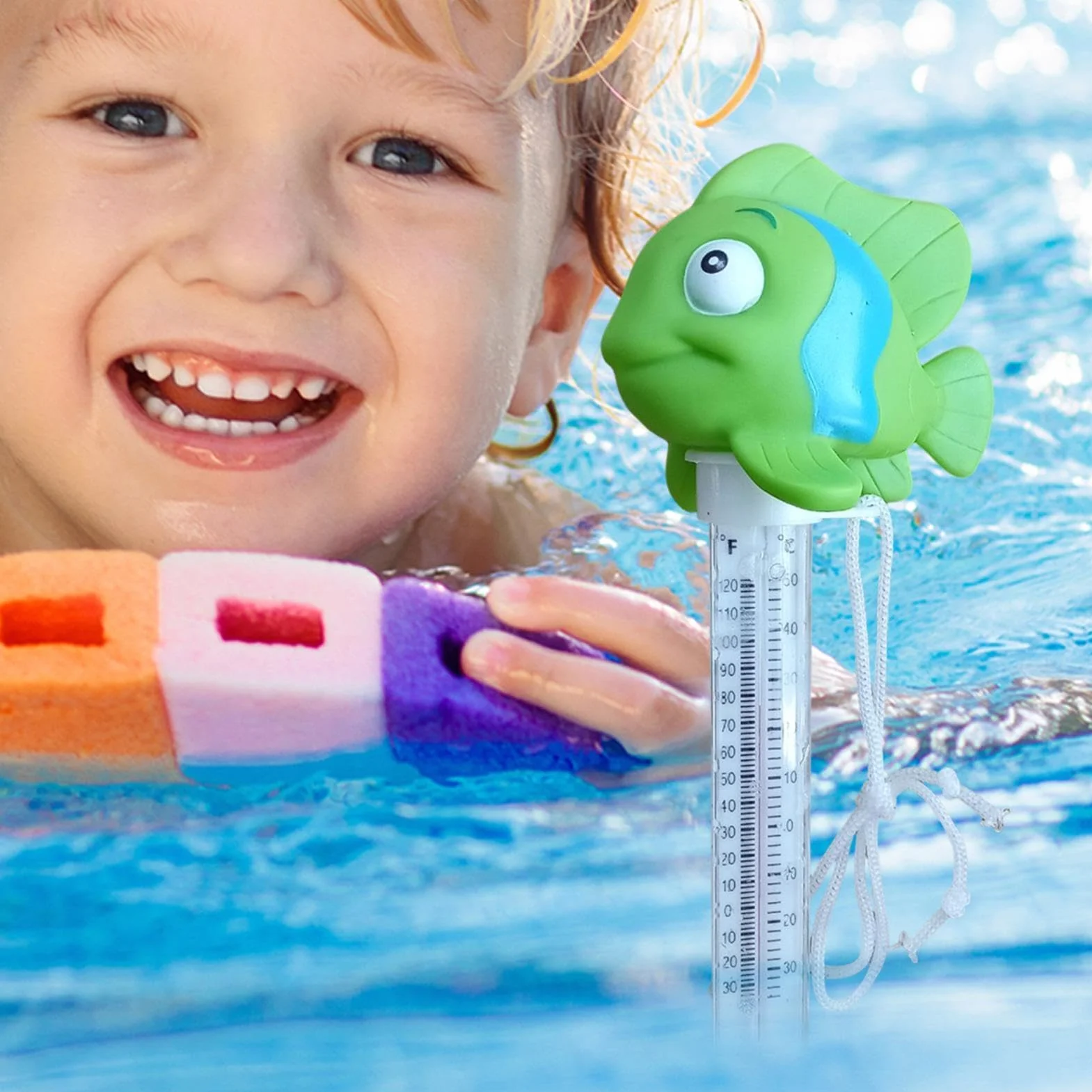 Termómetro Para Piscina Infantil Comprobador De Temperatura Del Agua con Cuerda