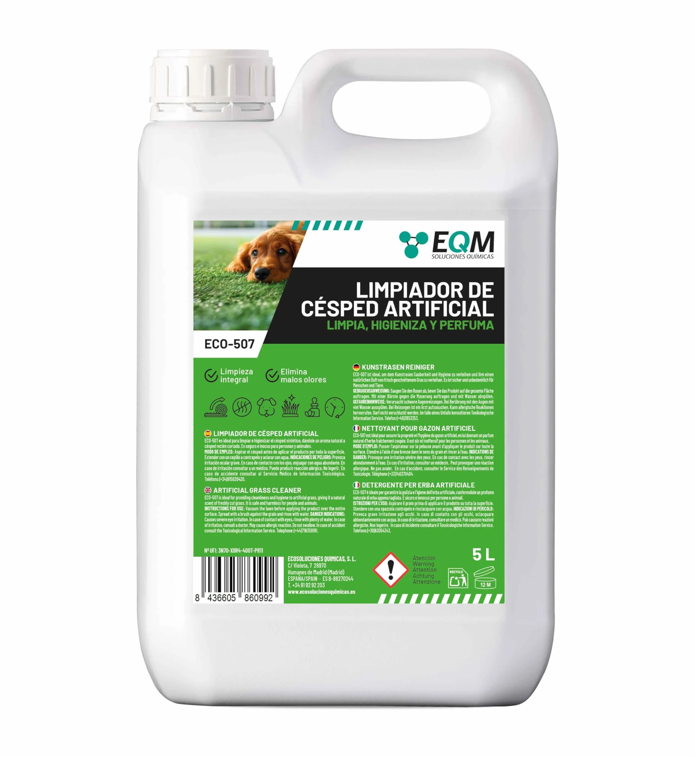 EQM ECO-507 Limpiador de Césped Artificial 5L No Tóxico