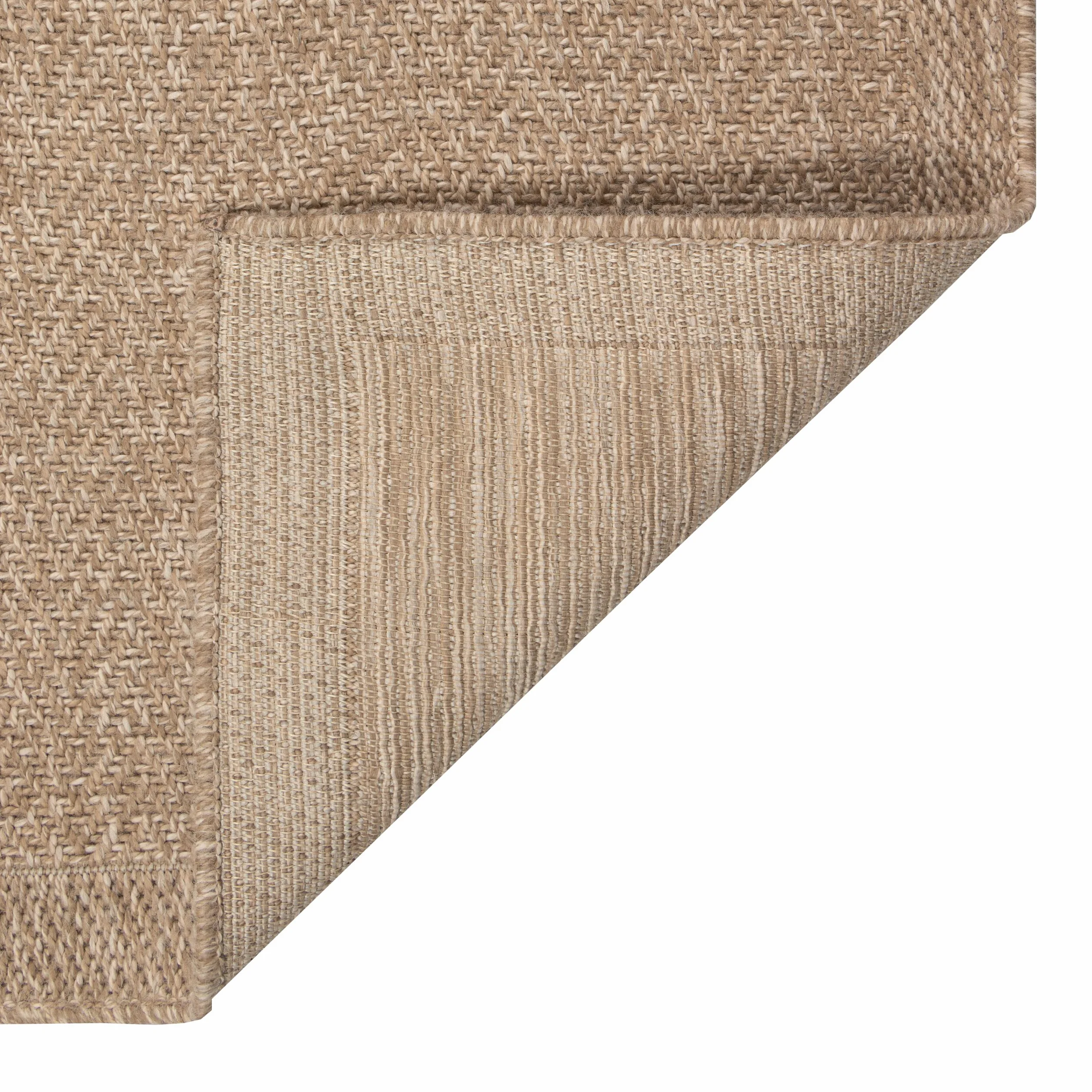 Alfombra para Exteriores Resistente a la Intemperie Aspecto Sisal 200 x 290 cm Beige Natural