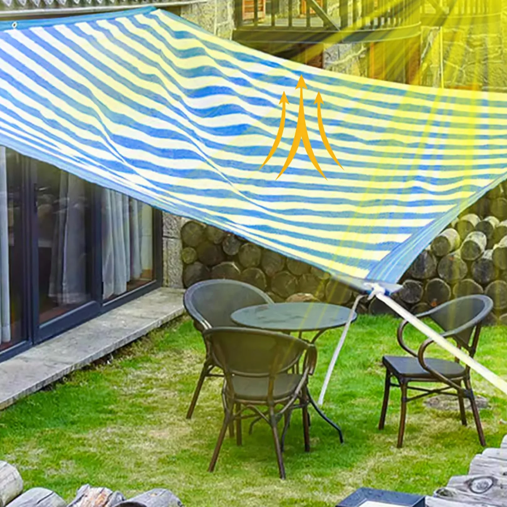 Malla de sombra resistente a los rayos UV con ojales, 1 x 9 m, malla para invernadero, patio y terraza, protección solar para espacios al aire libre