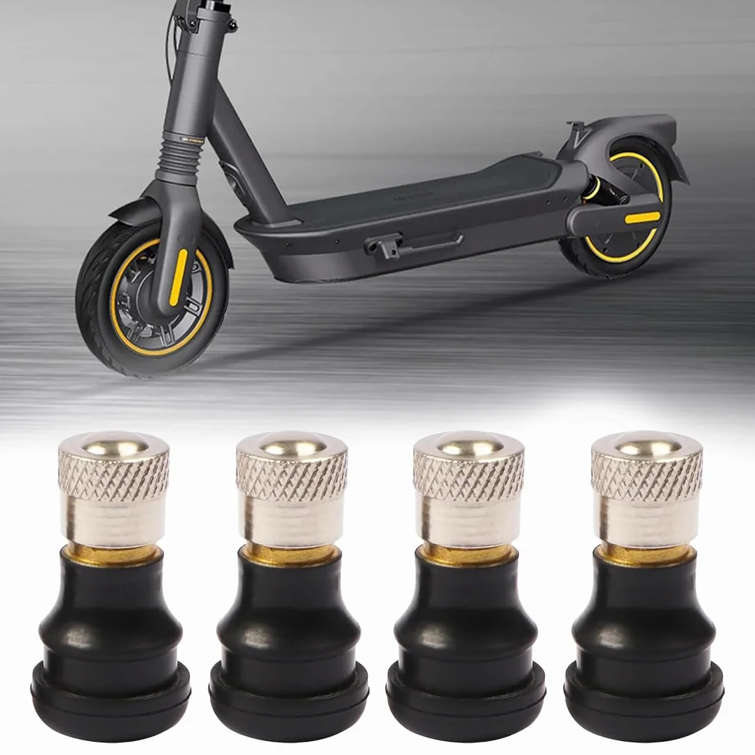 Válvula de Neumático Tubeless 4Pcs - Válvula antiretorno Aire Compatible con Patinete Eléctrico - Recta, Reemplazo