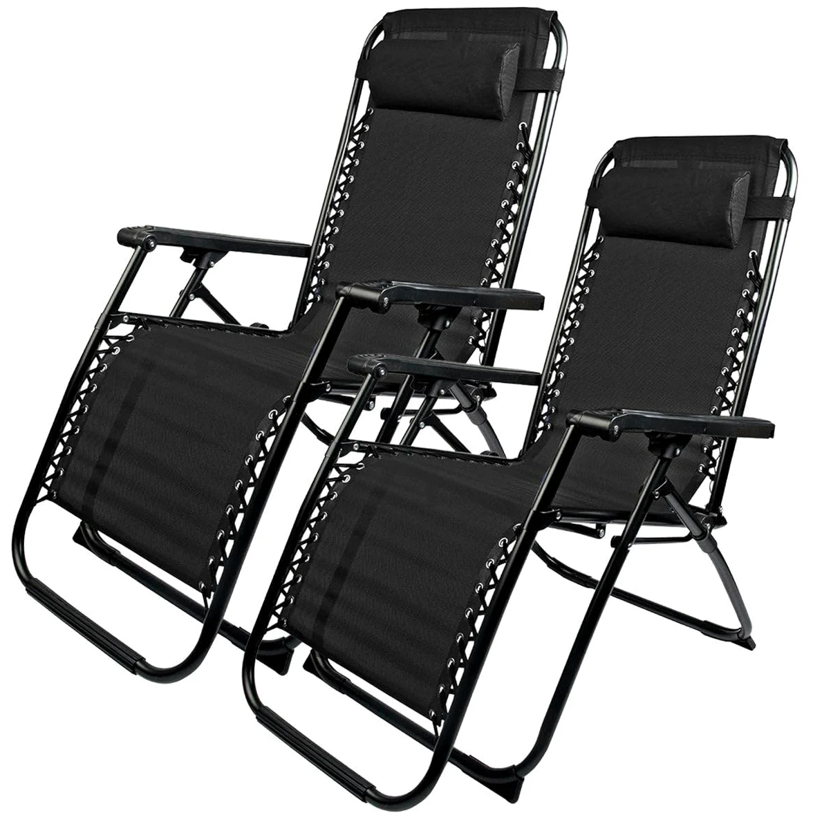Tumbona de Gravedad Cero Reclinable, Plegable y Ergonómica – Estructura de Acero Reforzado hasta 150kg, Tejido Transpirable y Cojín Ajustable – Ideal para Jardín, Playa y Piscina