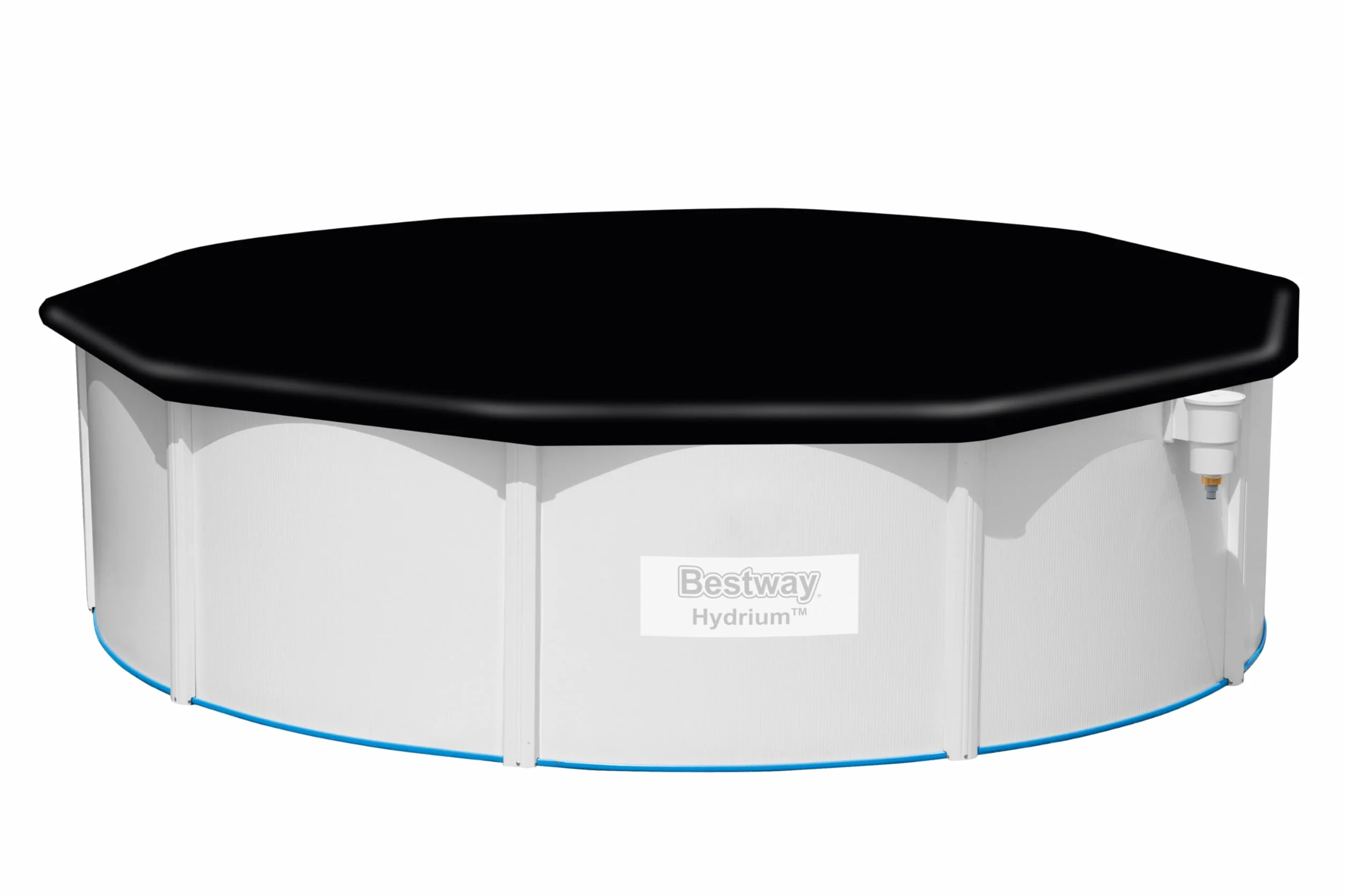 BESTWAY Cobertor de Invierno Piscina PVC Negro Ø493 cm