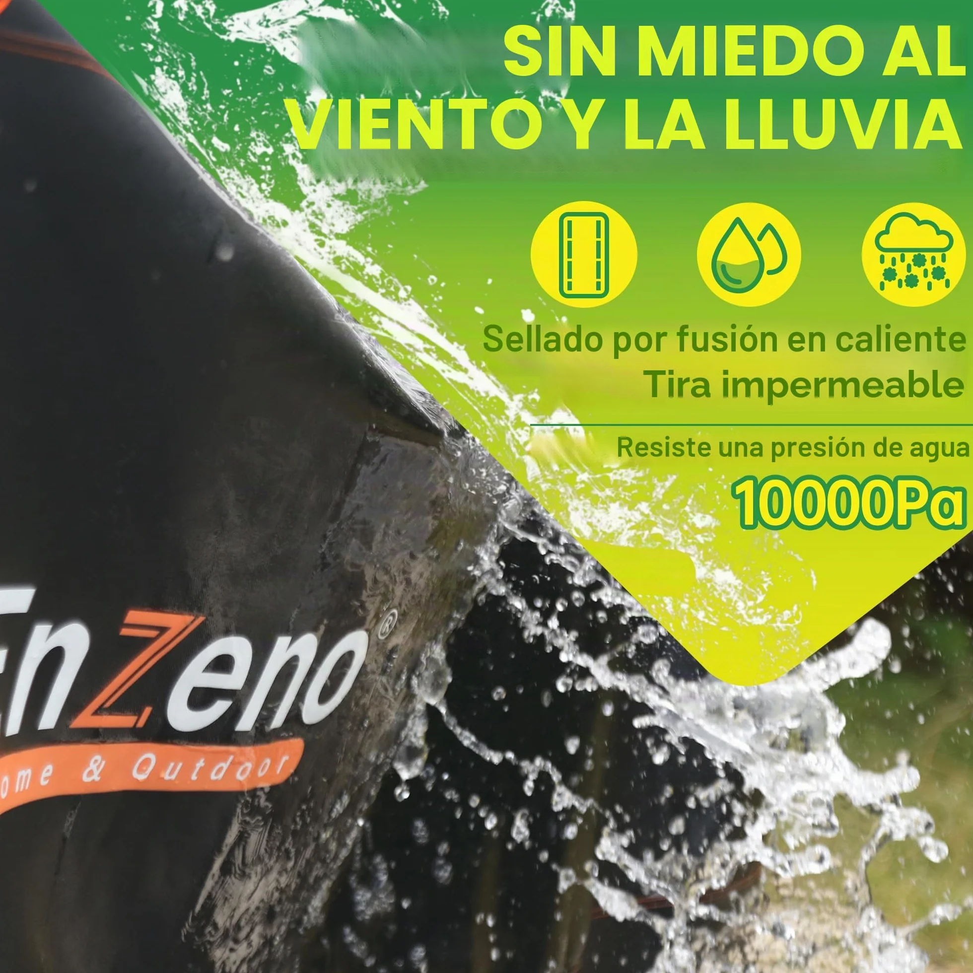 Enzeno Funda Mesa Exterior Impermeable 180x120x74cm Anti Viento Anti UV