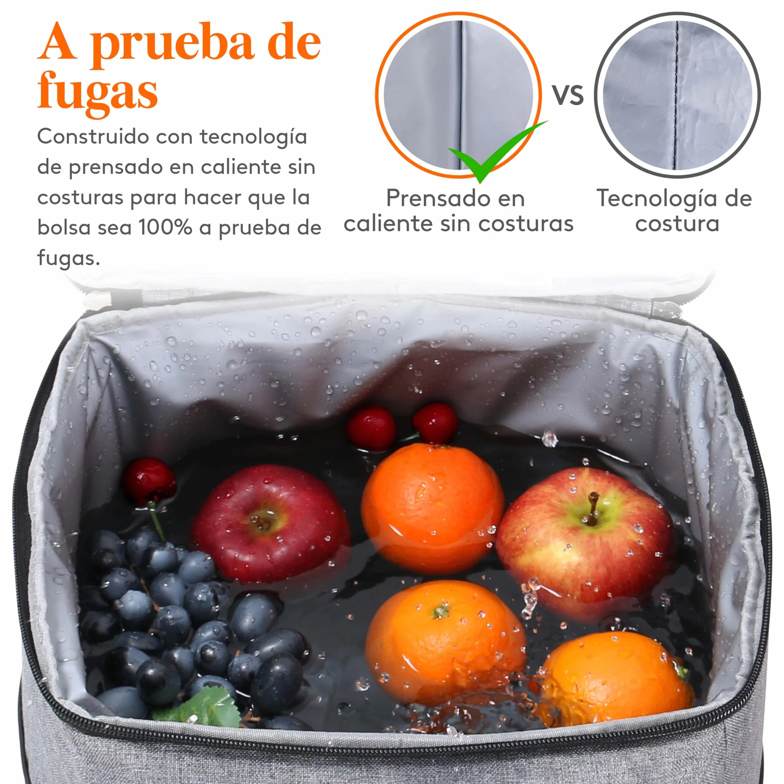 Lifewit Mochila Nevera Isotérmica 26L Gris Portátil para Playa Camping Viaje