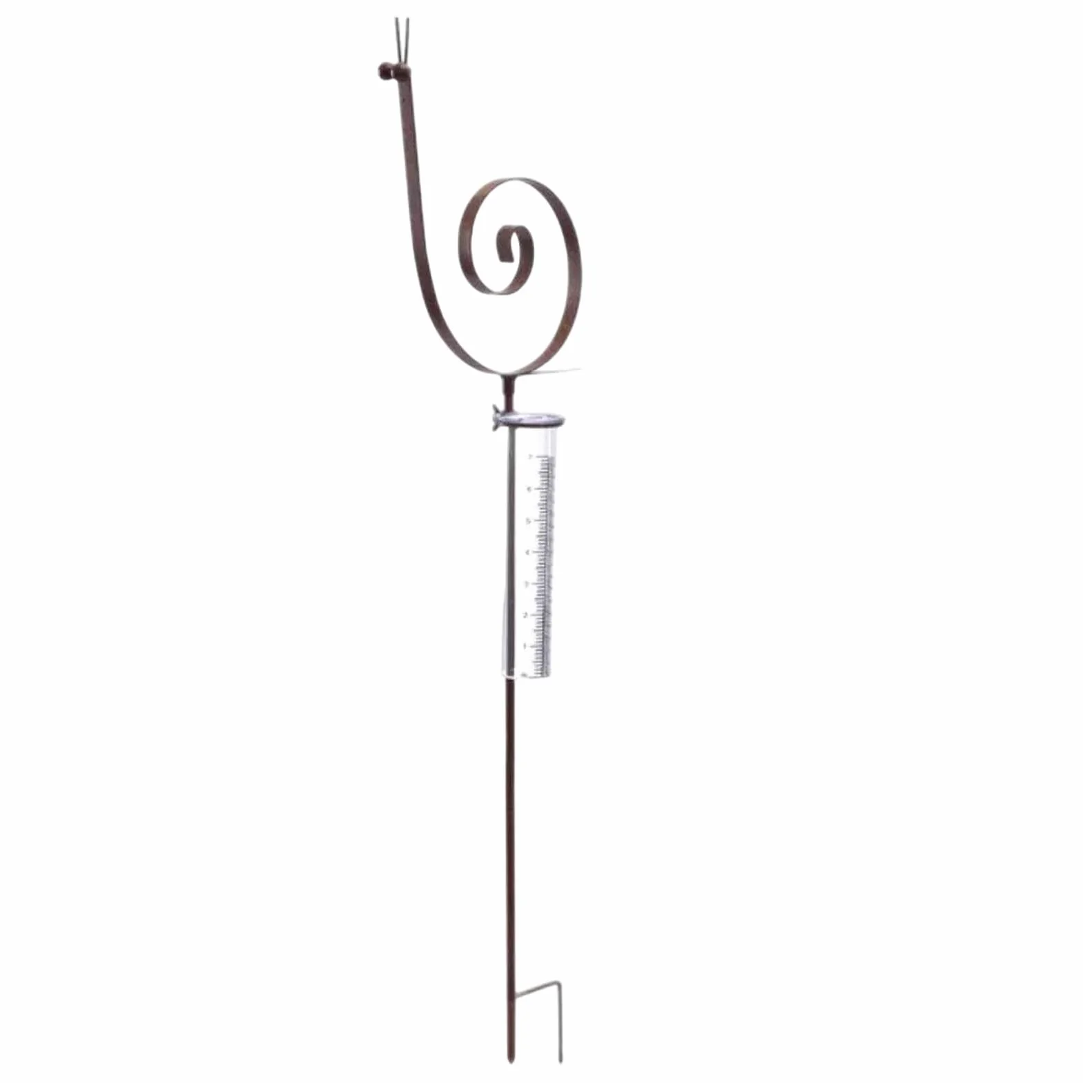 Decorative Rain Gauge Snail Shape Stake Rustproof Garden Rain Meter
