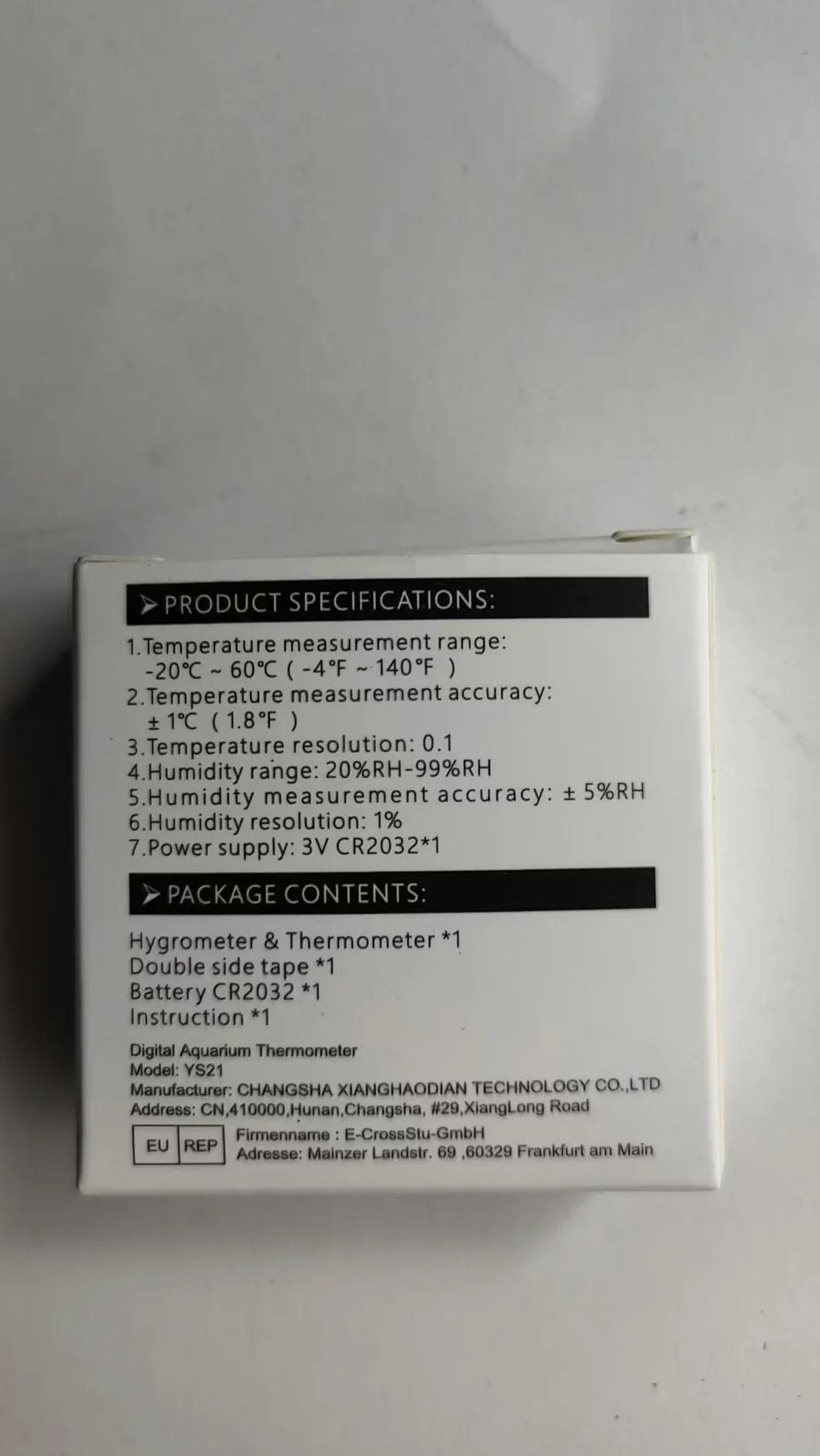 Termómetro Higrómetro Digital Compacto para Interior, Medidor de Temperatura y Humedad, Blanco