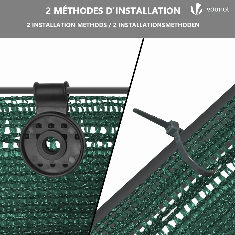 VOUNOT Malla Sombreo 1x10m 150 g/m² HDPE Protección UV Red Sombra Jardín Huerto Balcón Verde