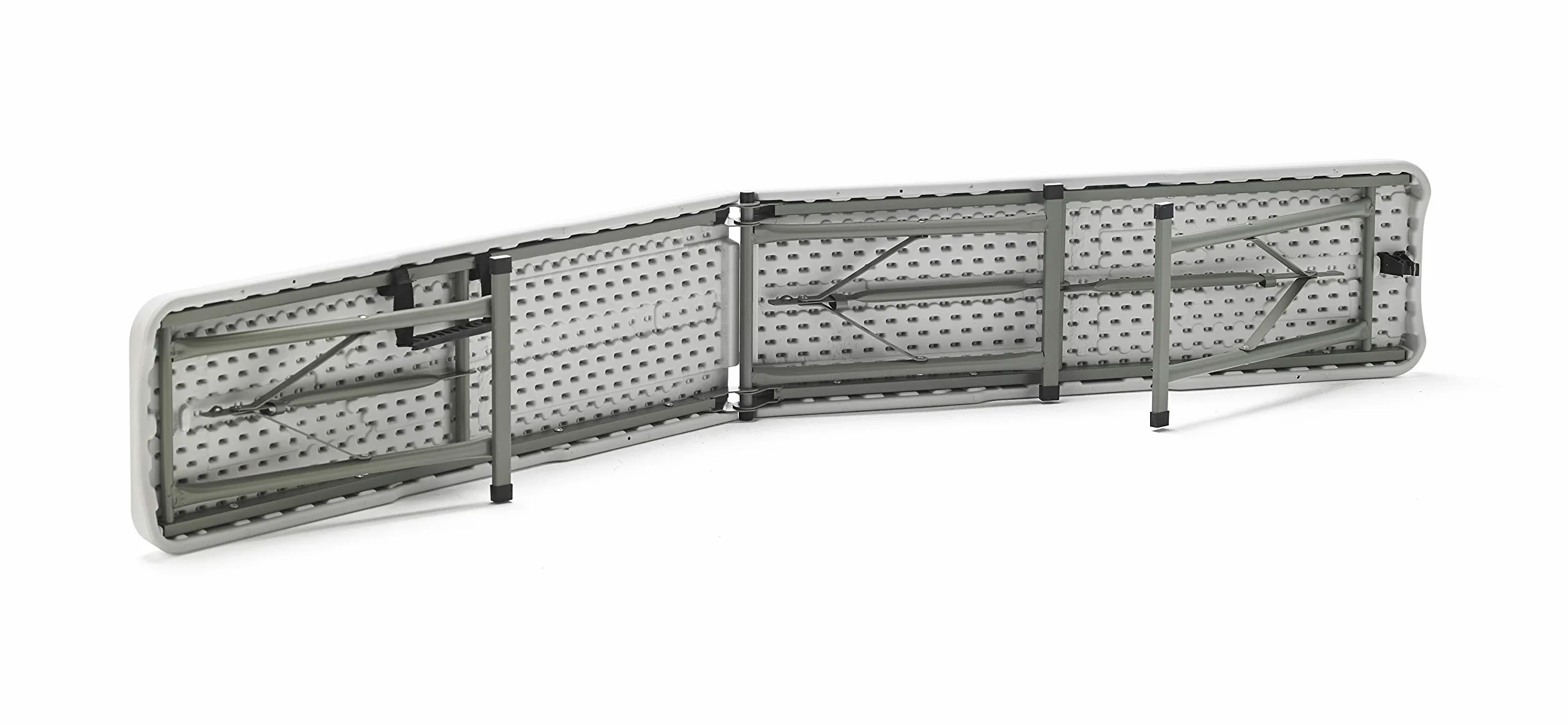 KG KITGARDEN Banco Plegable Portátil Multifuncional 180x28x43cm Blanco