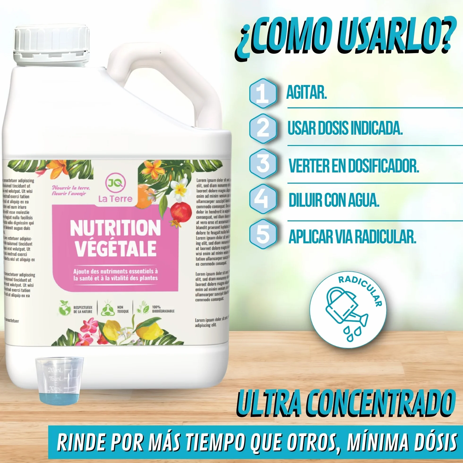Enraizante para Esquejes 5 Litros Hormonas Enraizamiento Ecológico Potente Crecimiento Radicular