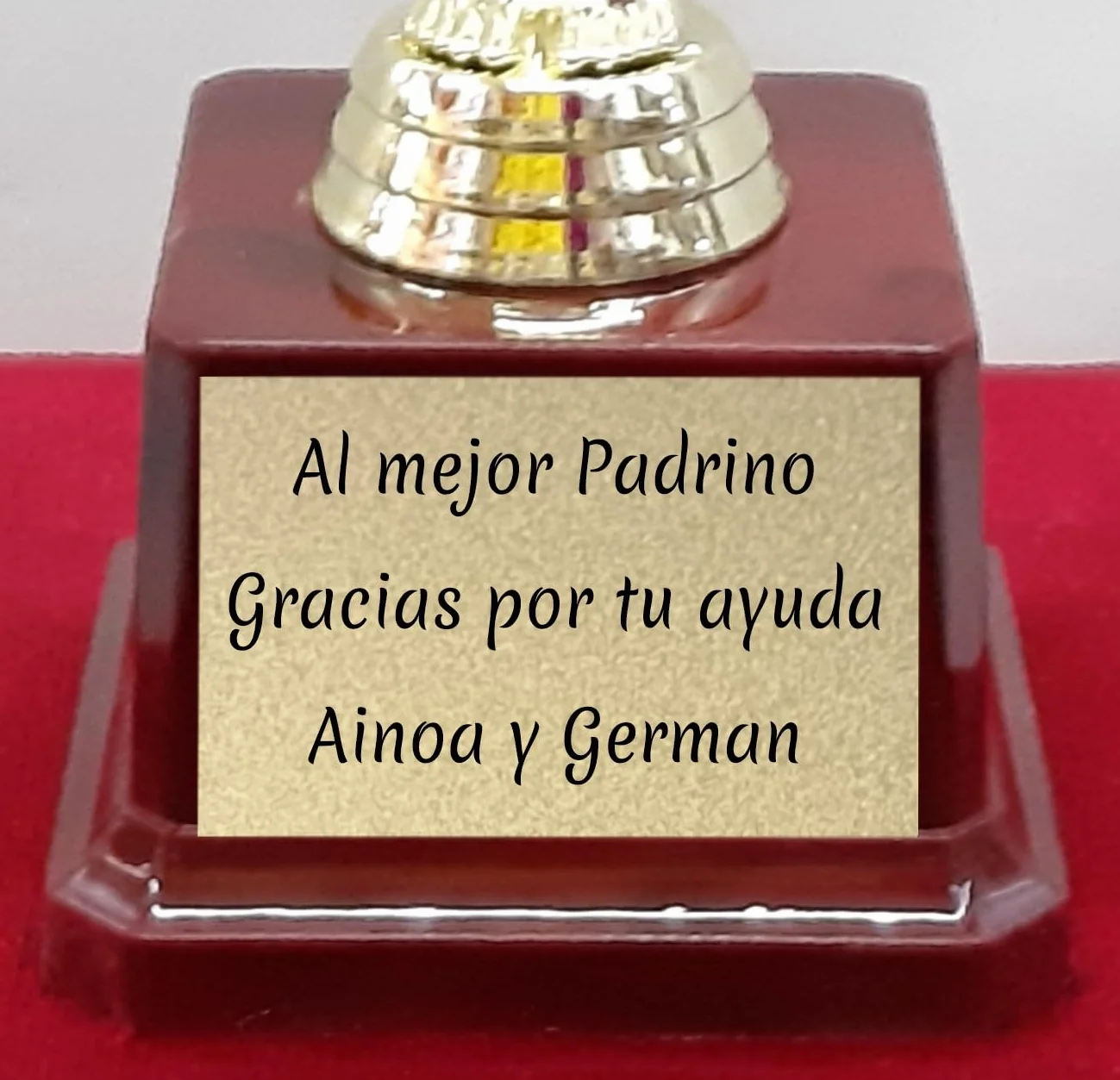 Copa Trofeo Personalizada Base Negra 11x20 cm Regalo