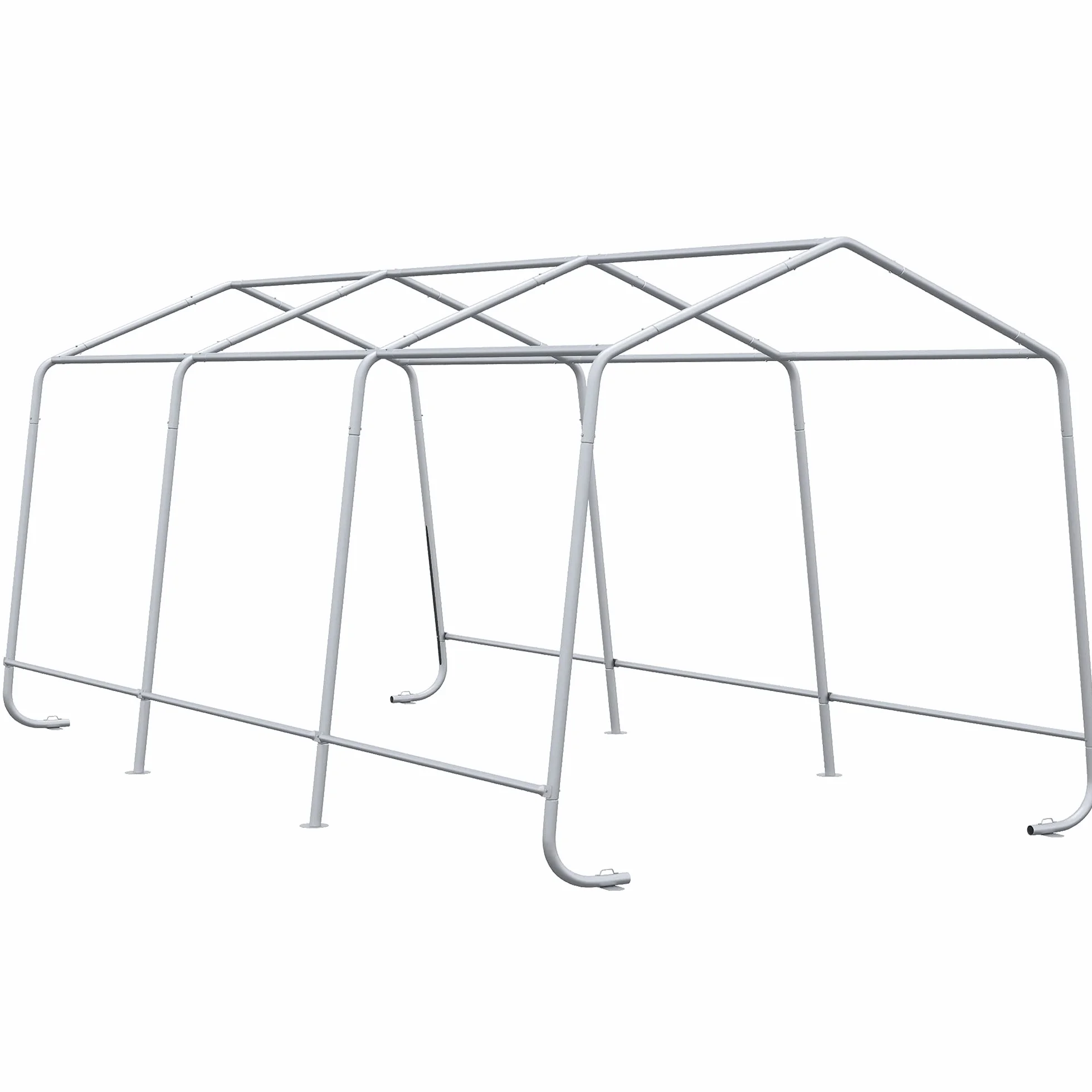 Outsunny Tente Garaje Carport 6 x 3 m Acier galvanisé PE Haute densité 180 g/m² imperméable Anti-UV