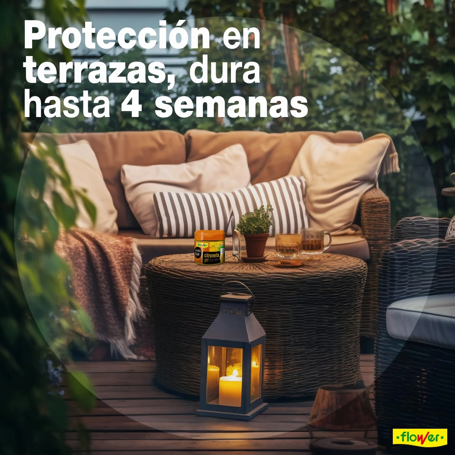 Citronela Gel 125 g Barrera Aromática Uso Interior Exterior Camping Terrazas Liberación Lenta