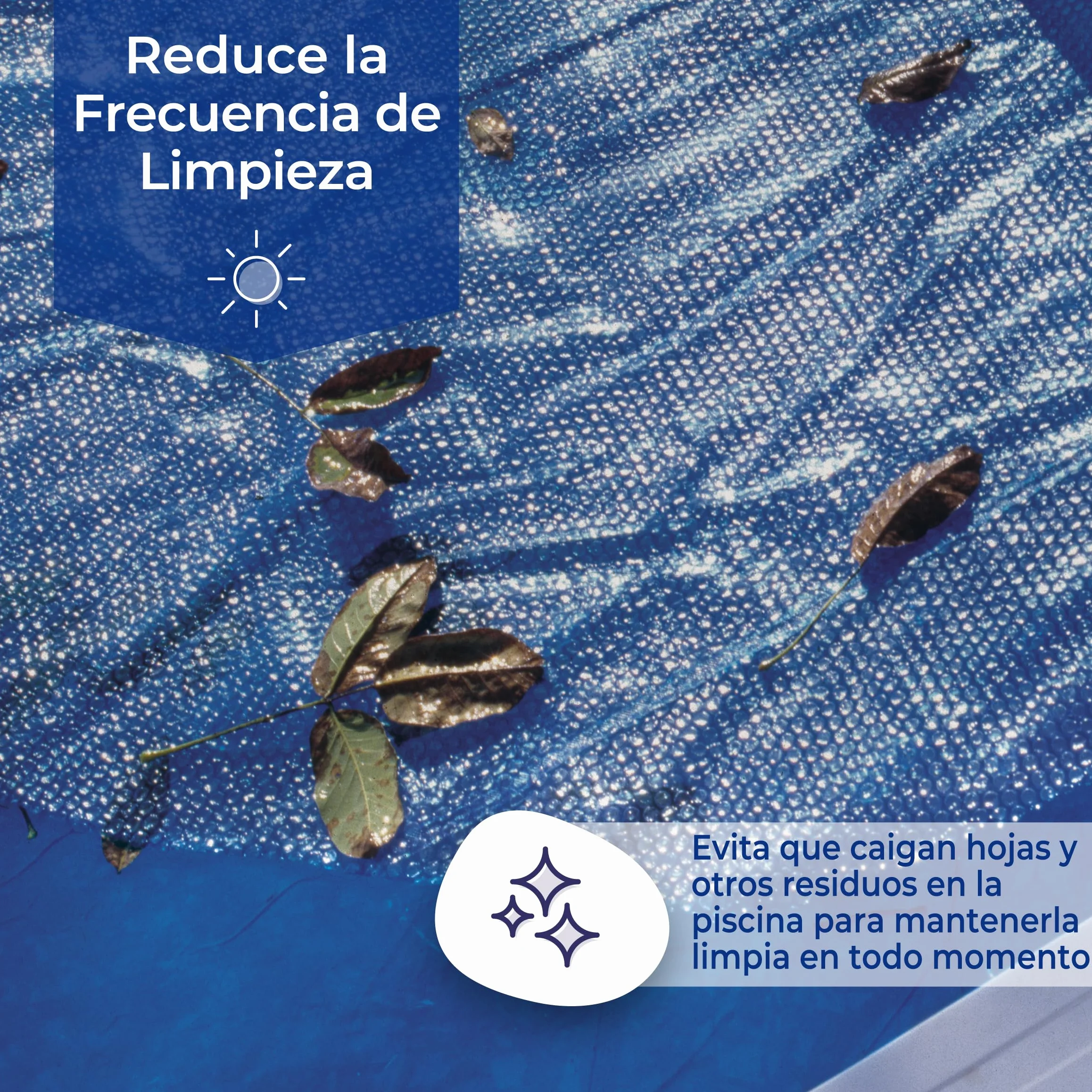 Cobertor de Verano para Piscina Ovalada 730 x 375 cm Azul