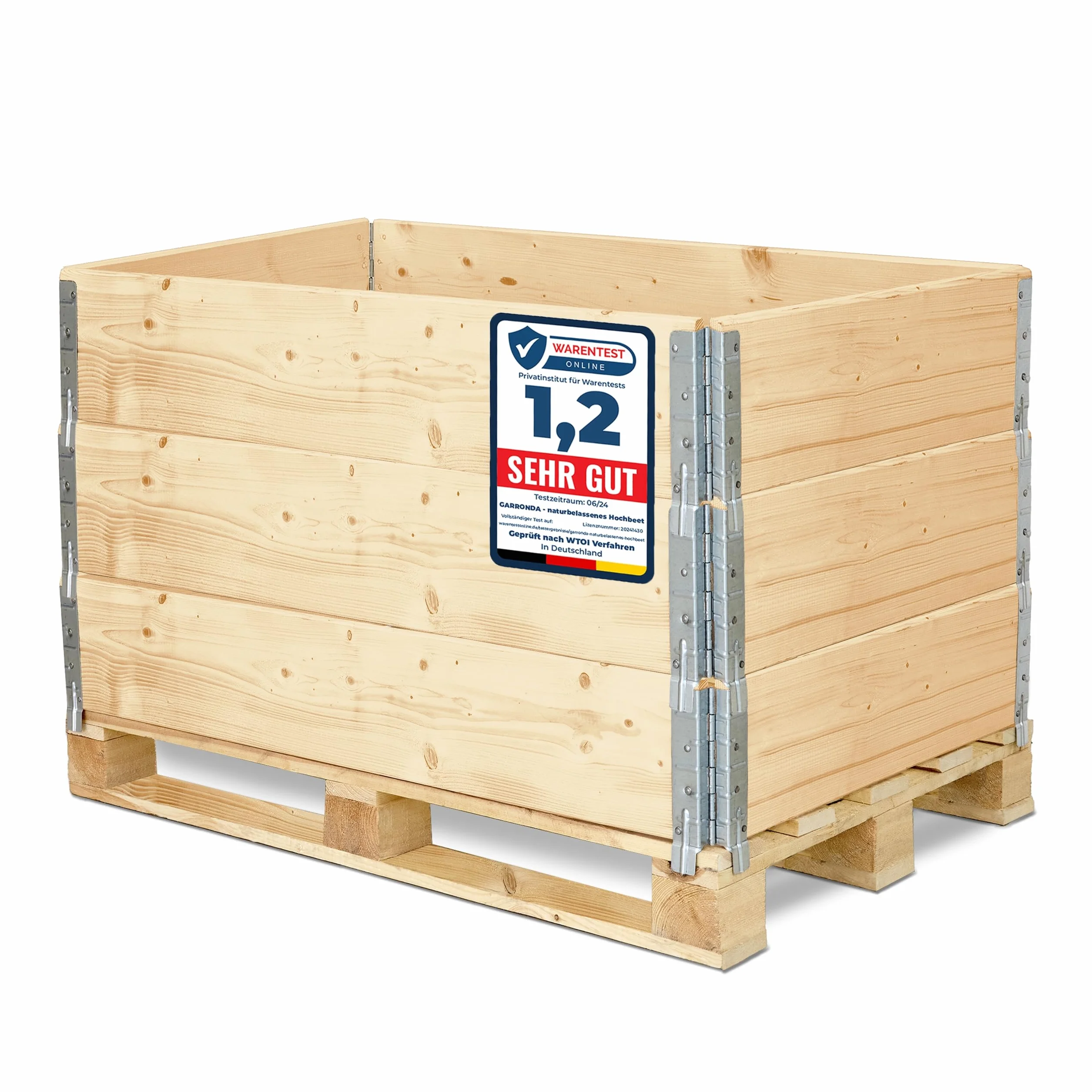 Garronda Collarín para paletas Caja de almacenamiento de madera extensión versátil 3 Piezas