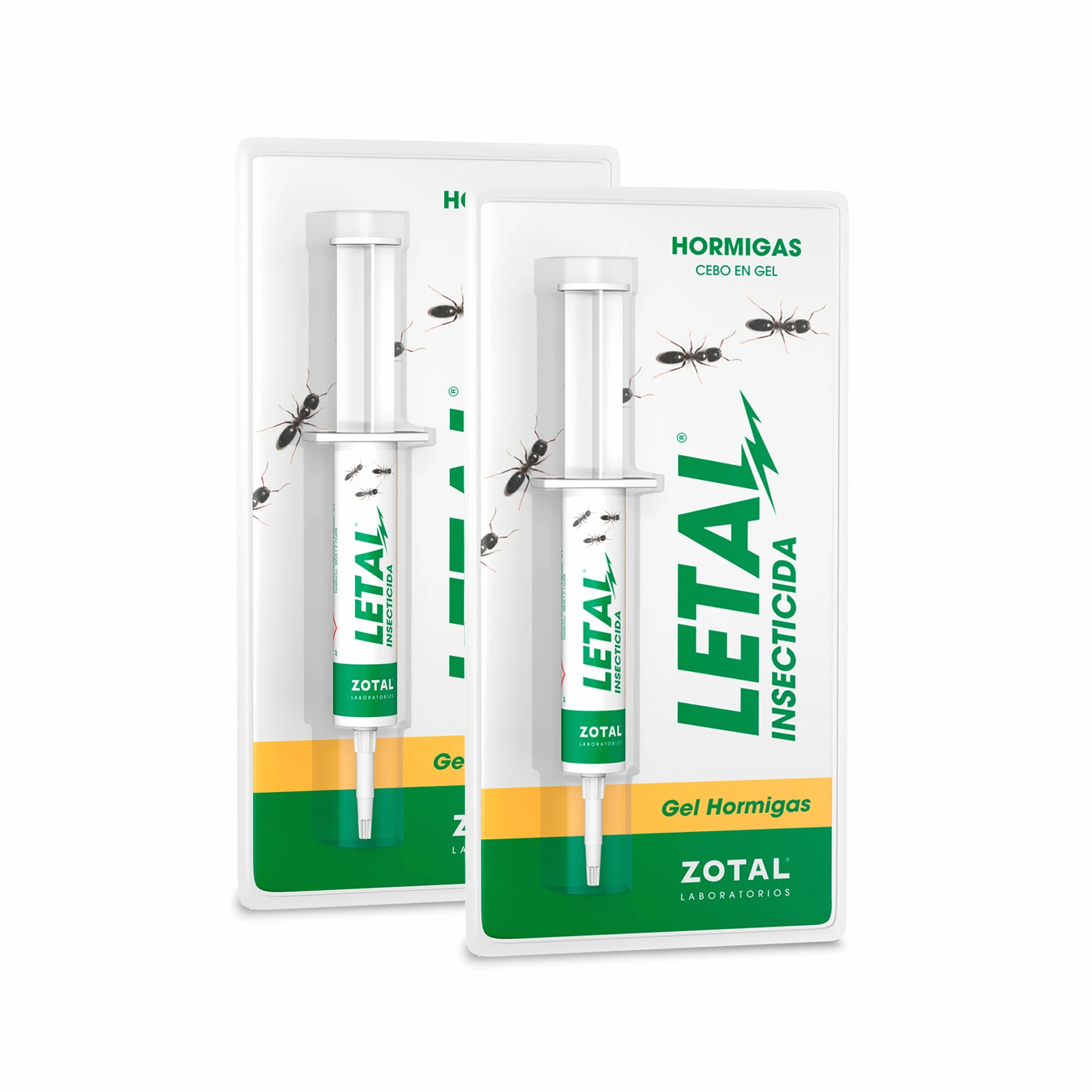 ZOTAL Gel Anti Hormigas Pack 2 Unidades Insecticida en Jeringuilla Efecto Retardado
