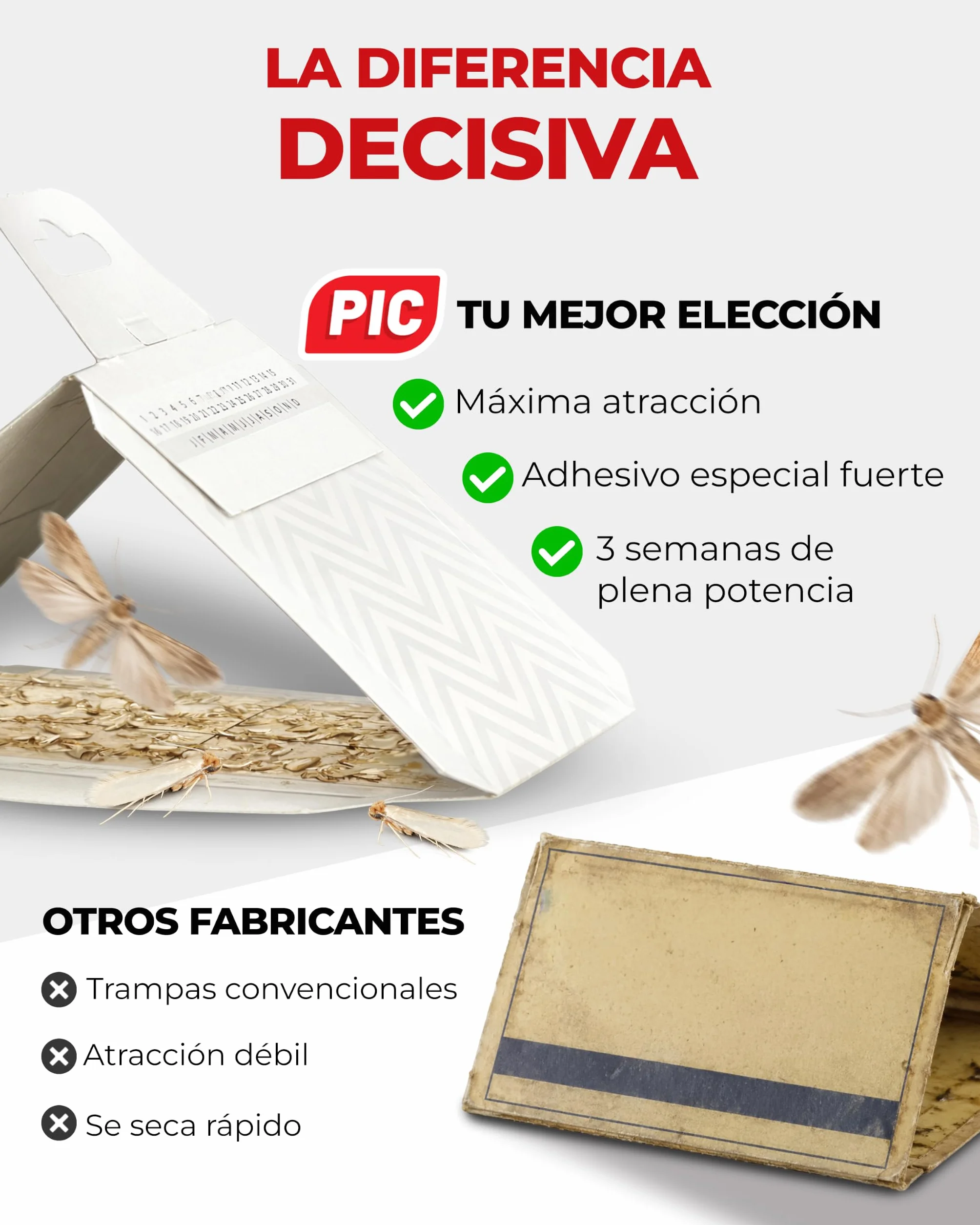 PIC Trampa para polillas de la Ropa - Protección para Armario