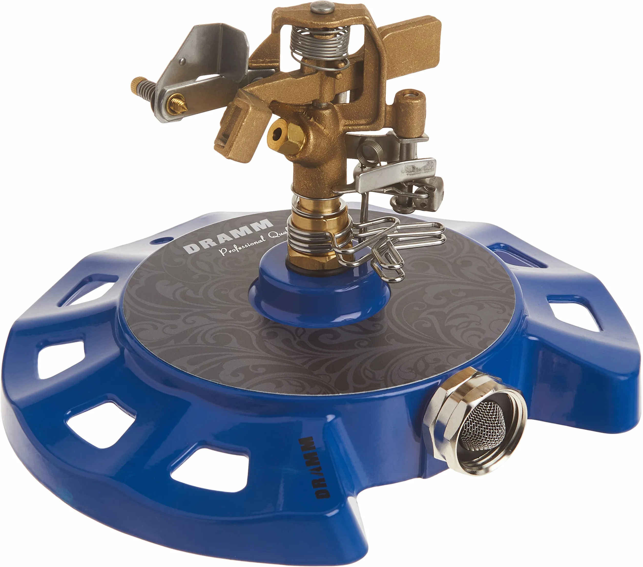DRAMM Circular Base Impulso rociadores con Base de Metal de Gran Resistencia, Azul
