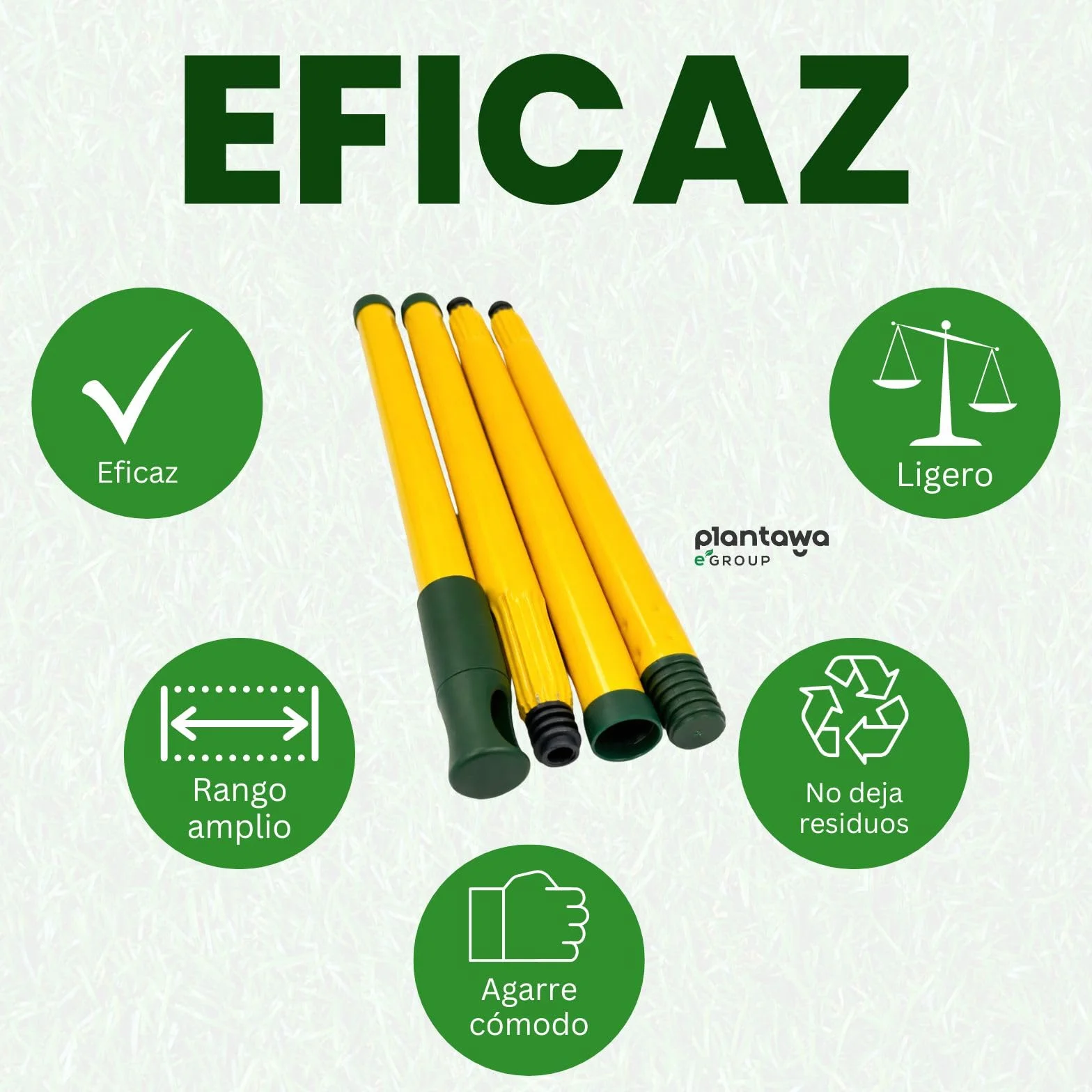 PLANTAWA Mango Extensible 0,80–1,40 m para Cepillo Césped Artificial