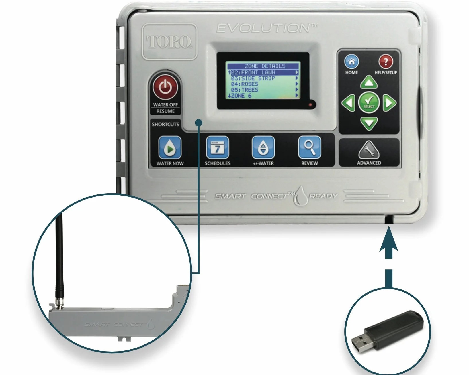 Programador interior Toro Evolution 4 estaciones ampliable a 16