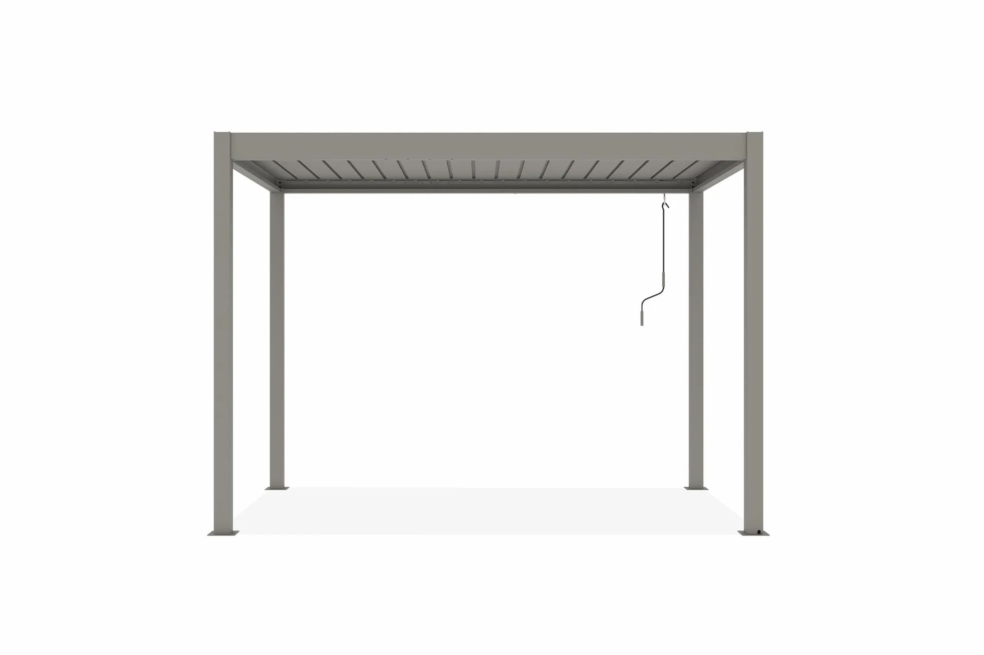 Pérgola Bioclimática Autoportante 297x195 cm 3x2 m 6 m² Aluminio Gris Topo Lamas Orientables 0-110° Acero Resistencia Viento 70 km/h Kit Completo