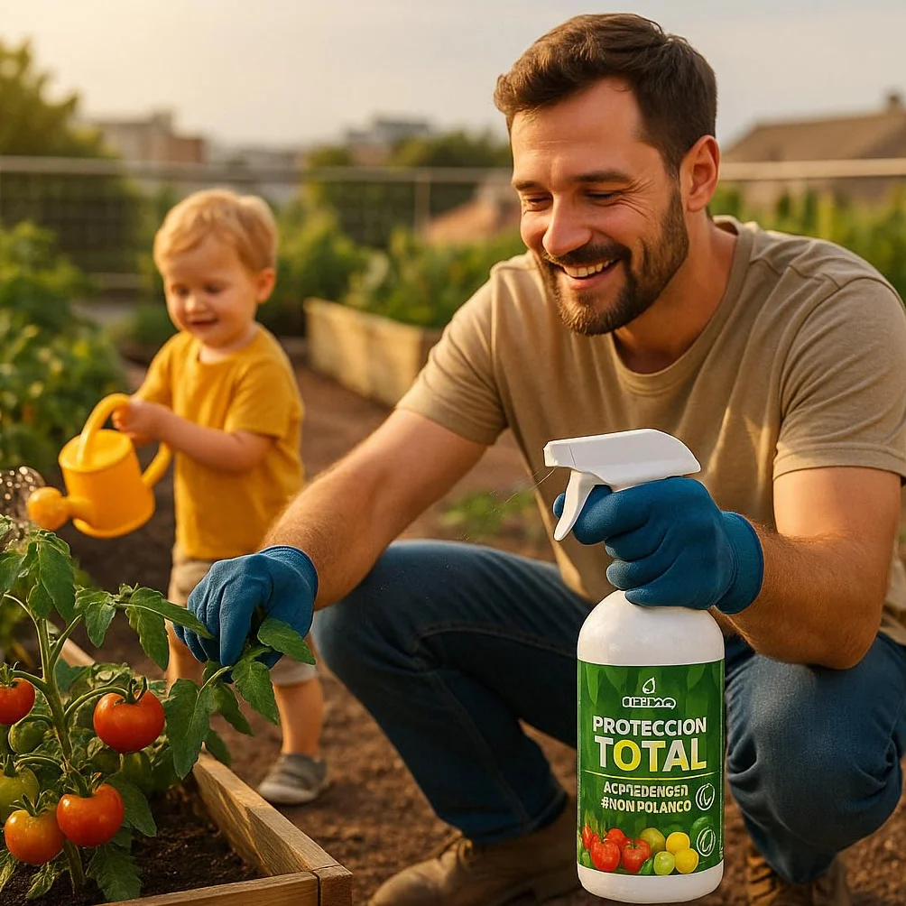 FERTIBONO Jabón Potásico Aceite de Neem 1l Solución Multiusos Natural para Plantas Huertos Jardines