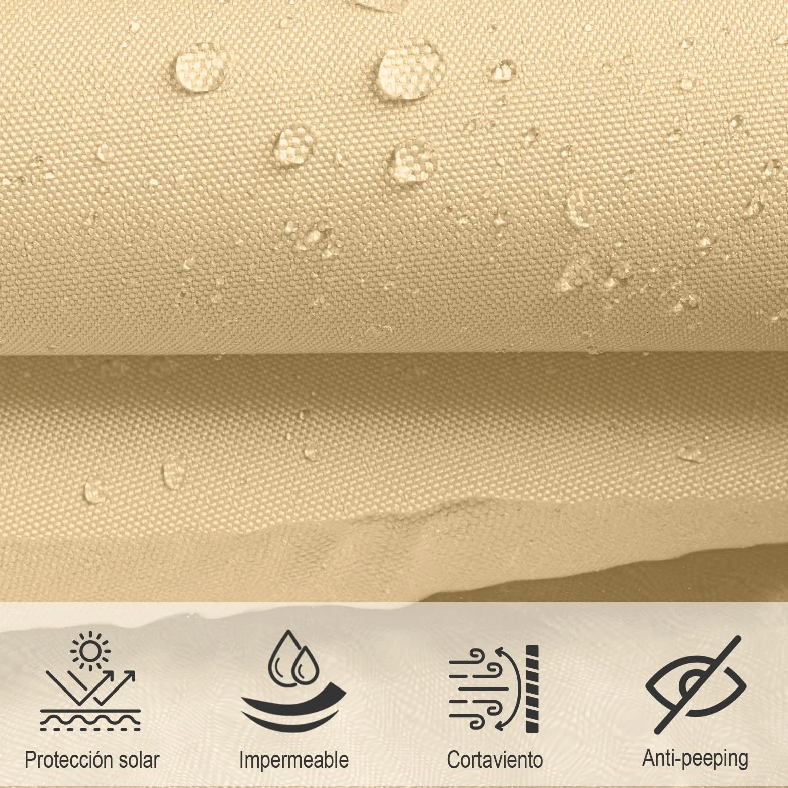 SUNNY GUARD Toldo Vela de Sombra Impermeable 3x3x3m Triangular Protección UV