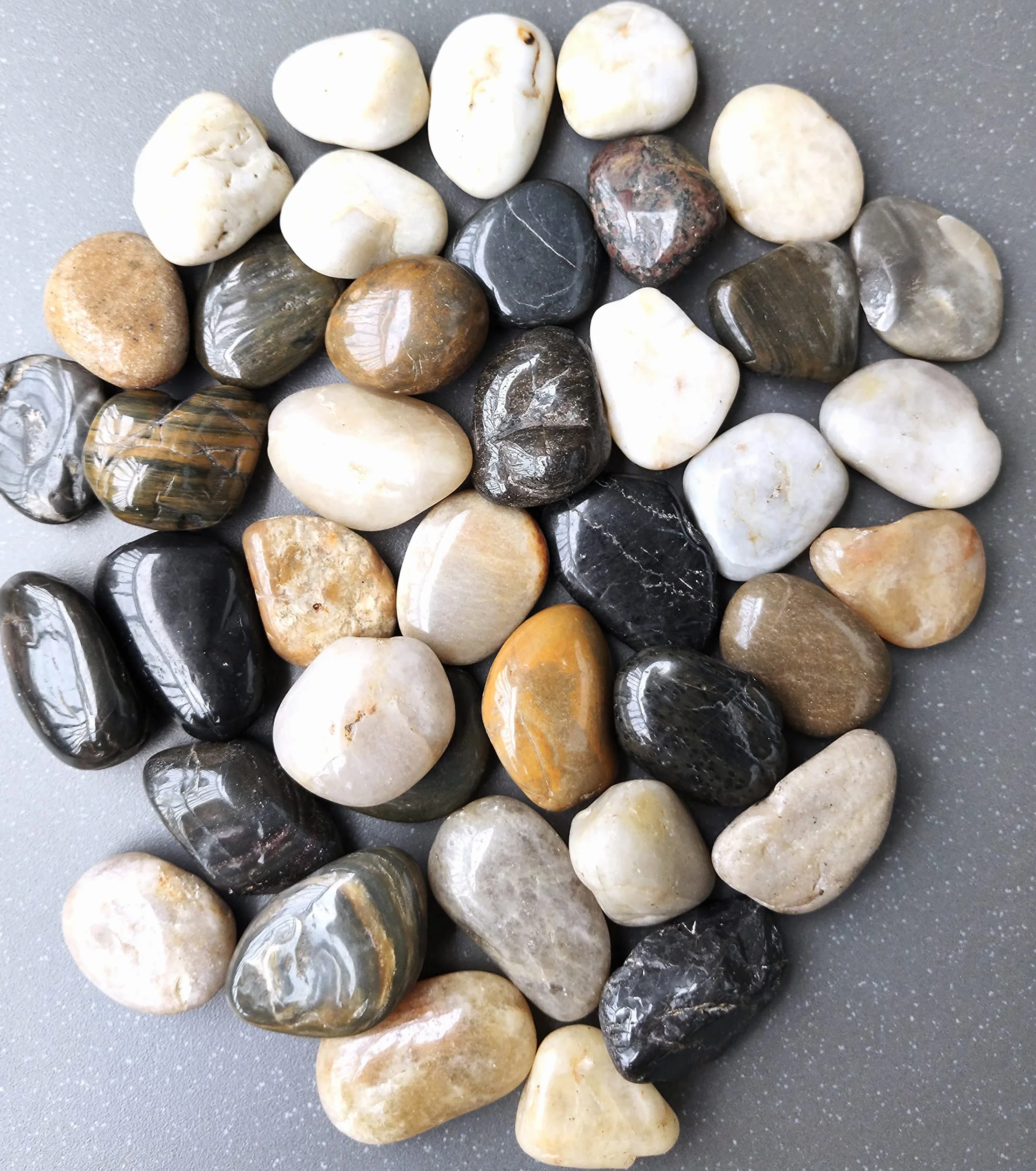 Guijarros Decorativos Naturales Pulidos 2-4 cm 900g Piedras de Jardín